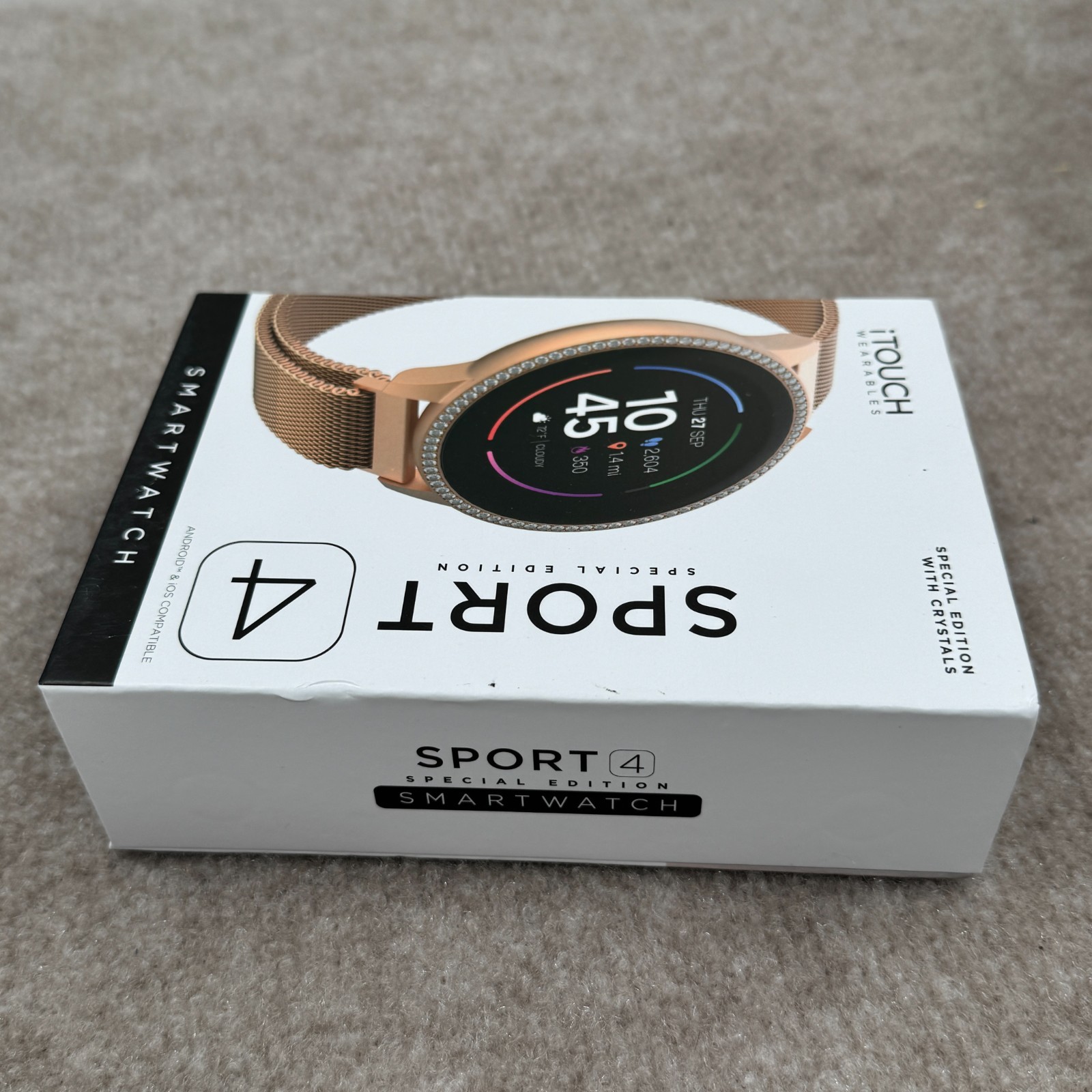 iTouch Sport 4 Unisex Multi-Function Rose Gold Smartwatch TP4E02-C29 Workout New