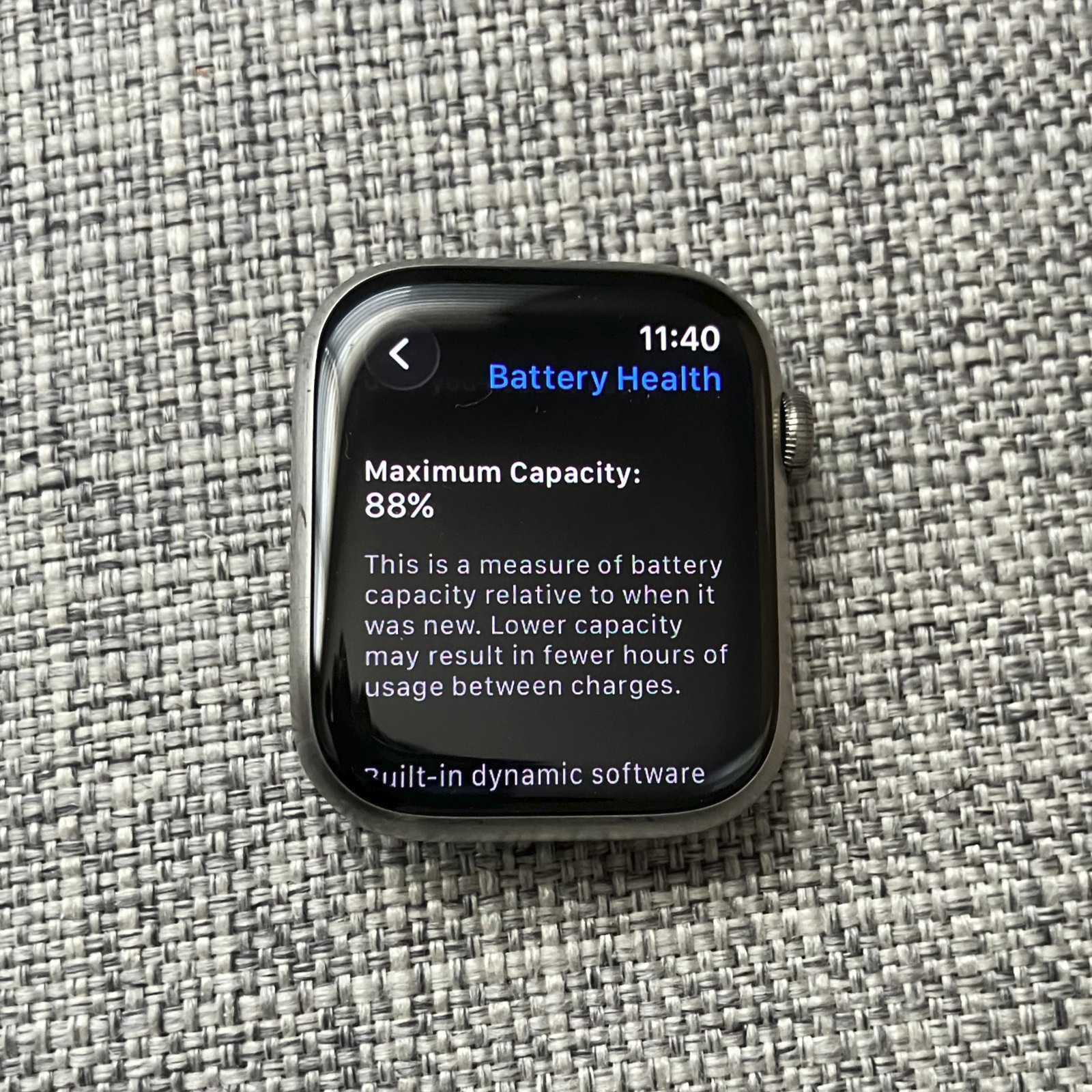 Apple Watch 7 Titanium Cellular GPS 45mm 32GB Sapphire OLED ML8W3LL/A Good