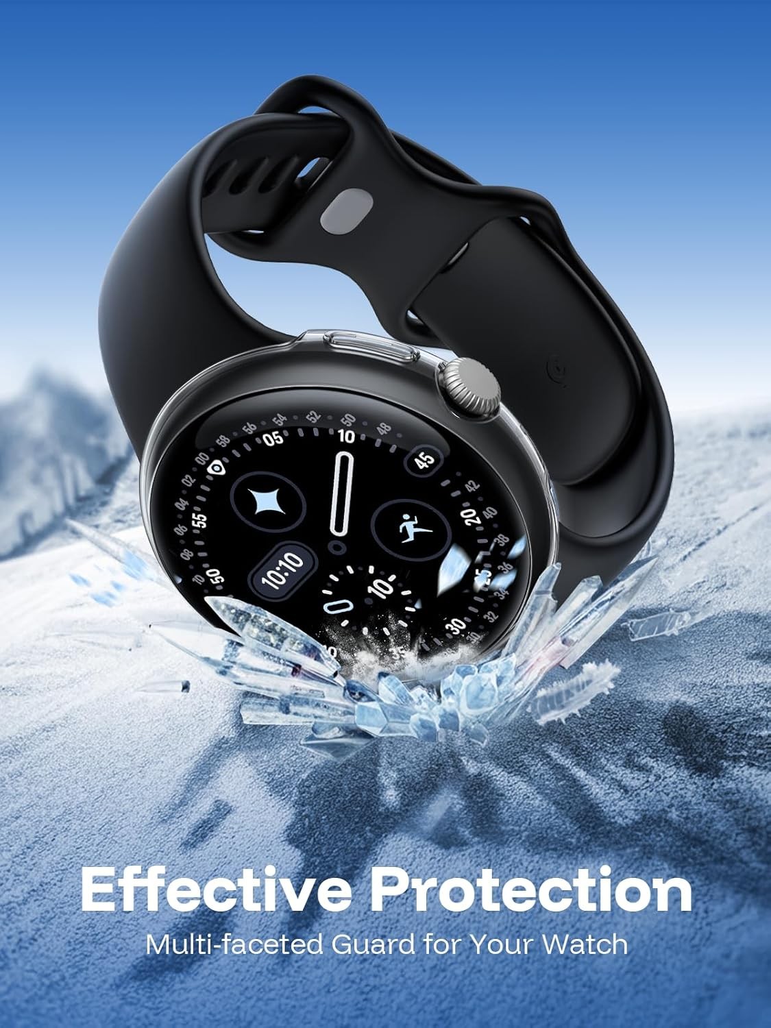 1-Pack Curved-Screen Case with Screen Protector for Google Pixel Watch 4 45mm