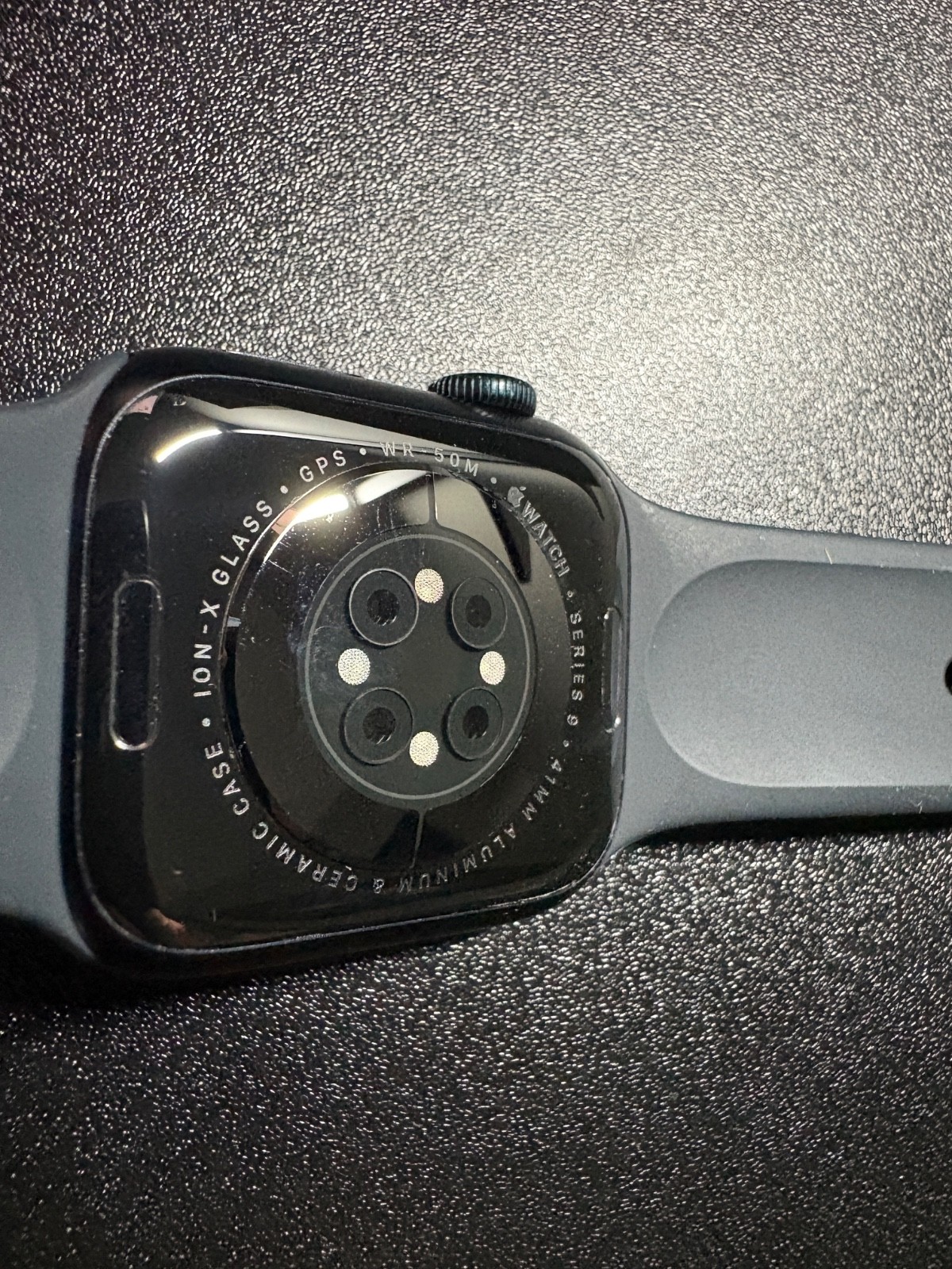 Apple Watch Series (9)- 41mm w/Black S/M Sport Band – Midnight GPS- MR8W3LL/A