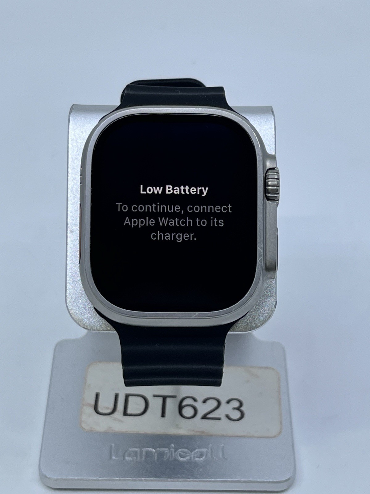 Unlocked Apple Watch Ultra 1st Gen 49MM Natural Titanium Black Band NNH83LW/A