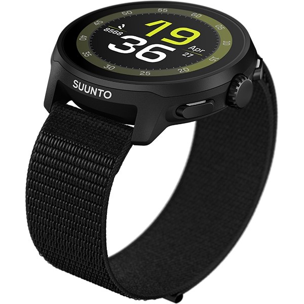 SUUNTO RUN ALL BLACK 46mm Textile Strap AMOLED GPS Smartwatch SS051109000