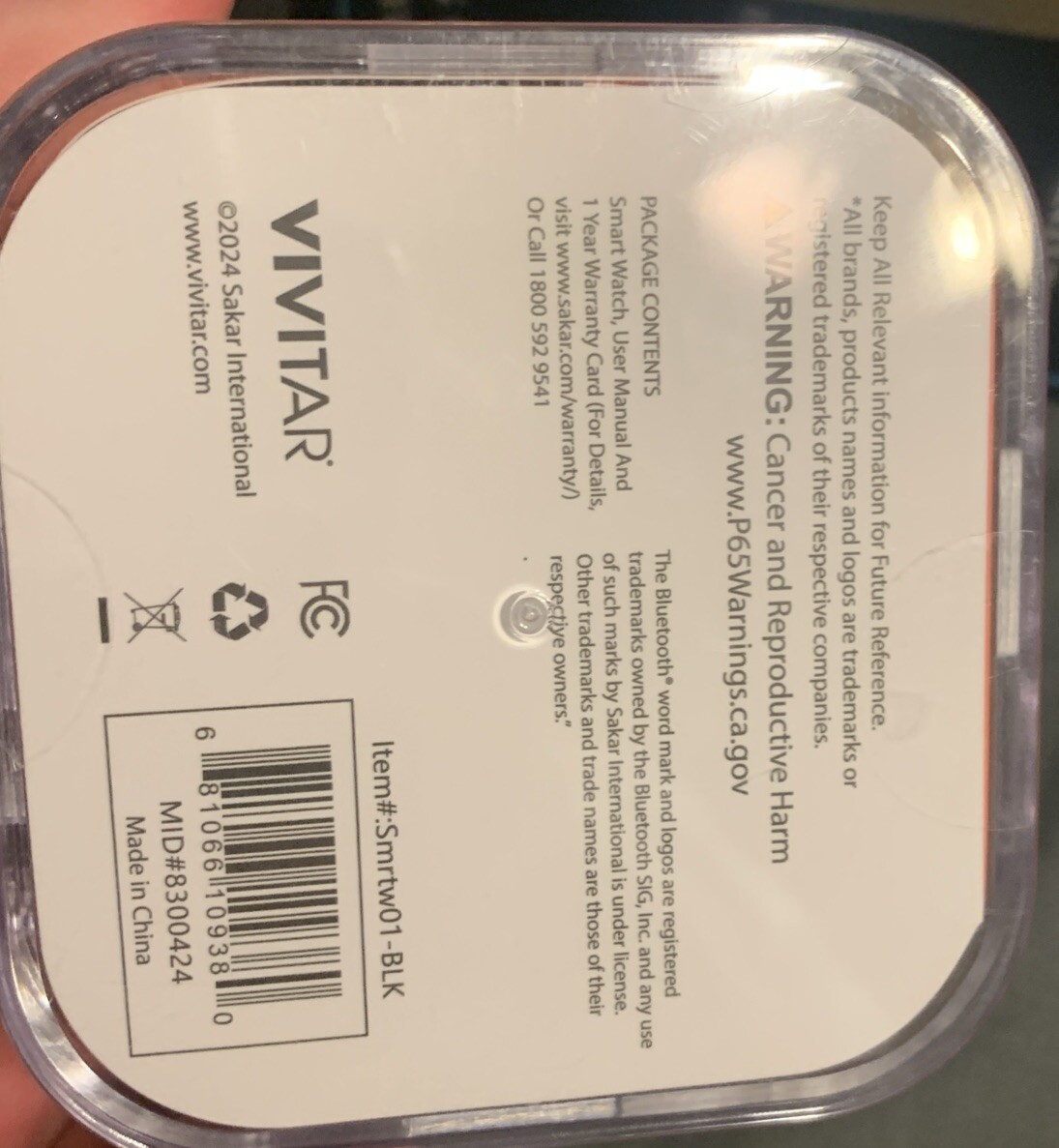Vivitar Bluetooth Smartwatch In Case Multifunction, New In Package, Excellent!