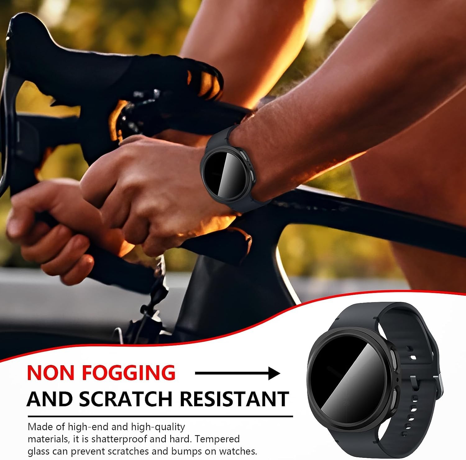 5+5 Pack Tempered Glass Screen Protector for Samsung Galaxy Watch 8 44mm Anti-Pe