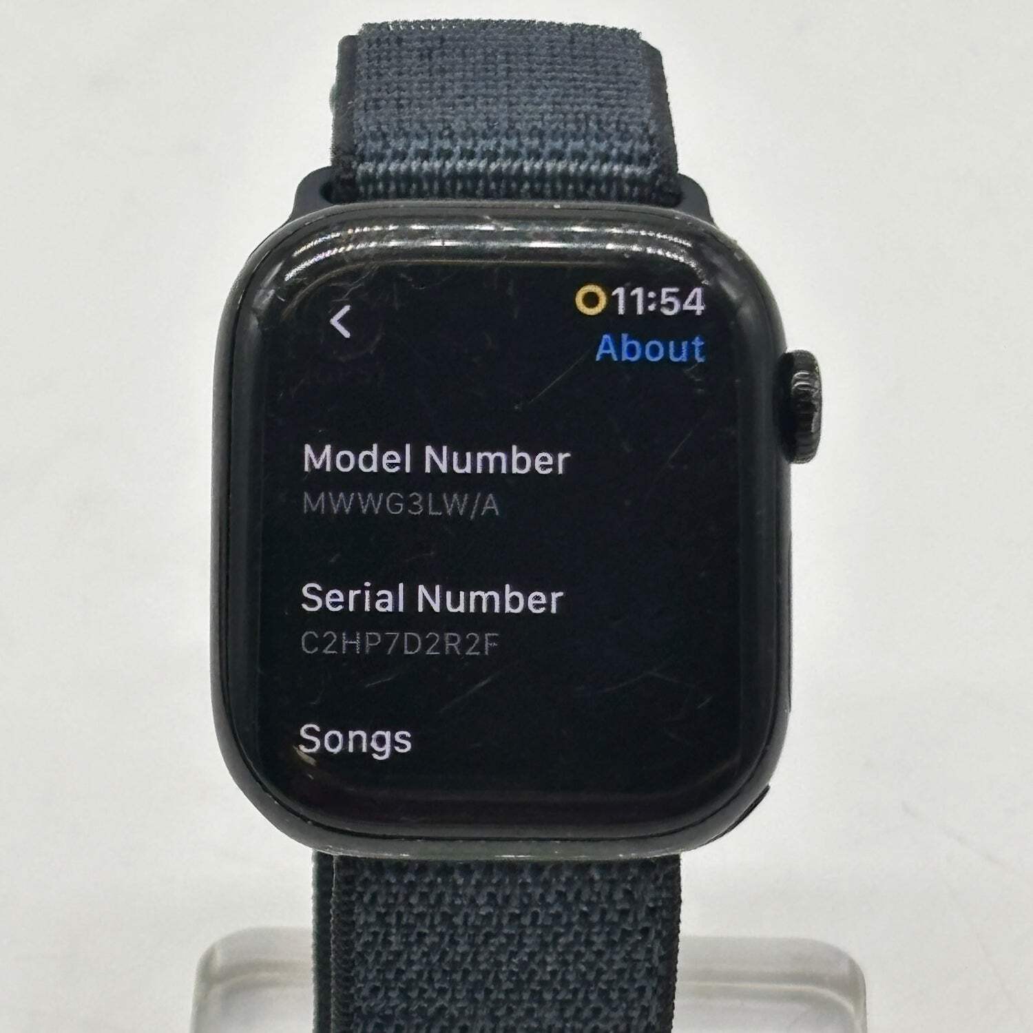 GPS Only Apple Watch Series 10 42MM Black Aluminum Blue Sport Loop MWWG3LW/A