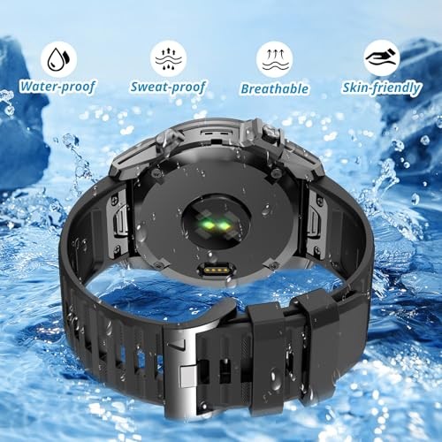 Silicone Sport Strap Compatible with Garmin Fenix 8 Pro 47mm and Forerunner 945/