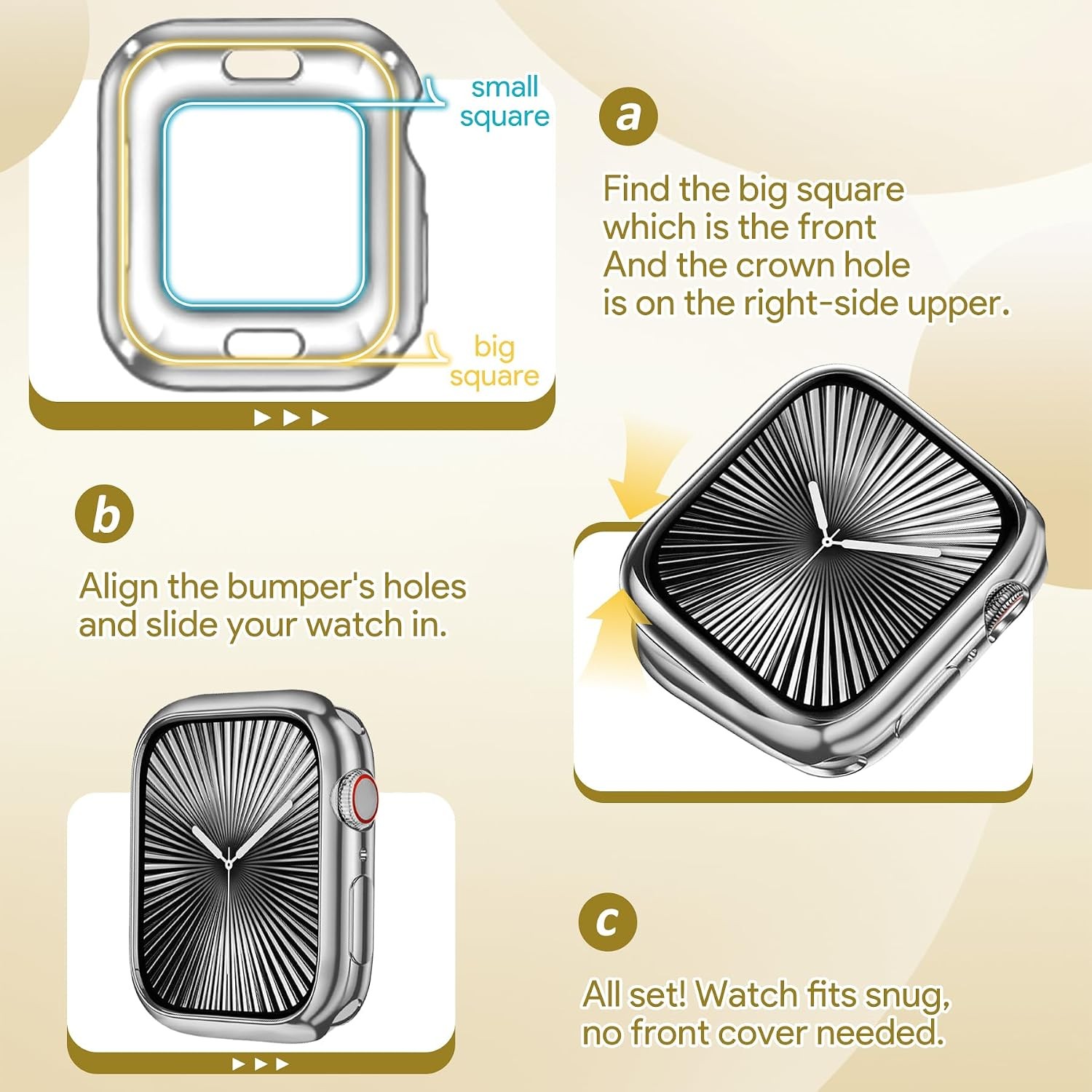 Soft Flexible TPU Case for Apple Watch Series 11 46mm Shockproof Cover Bumper