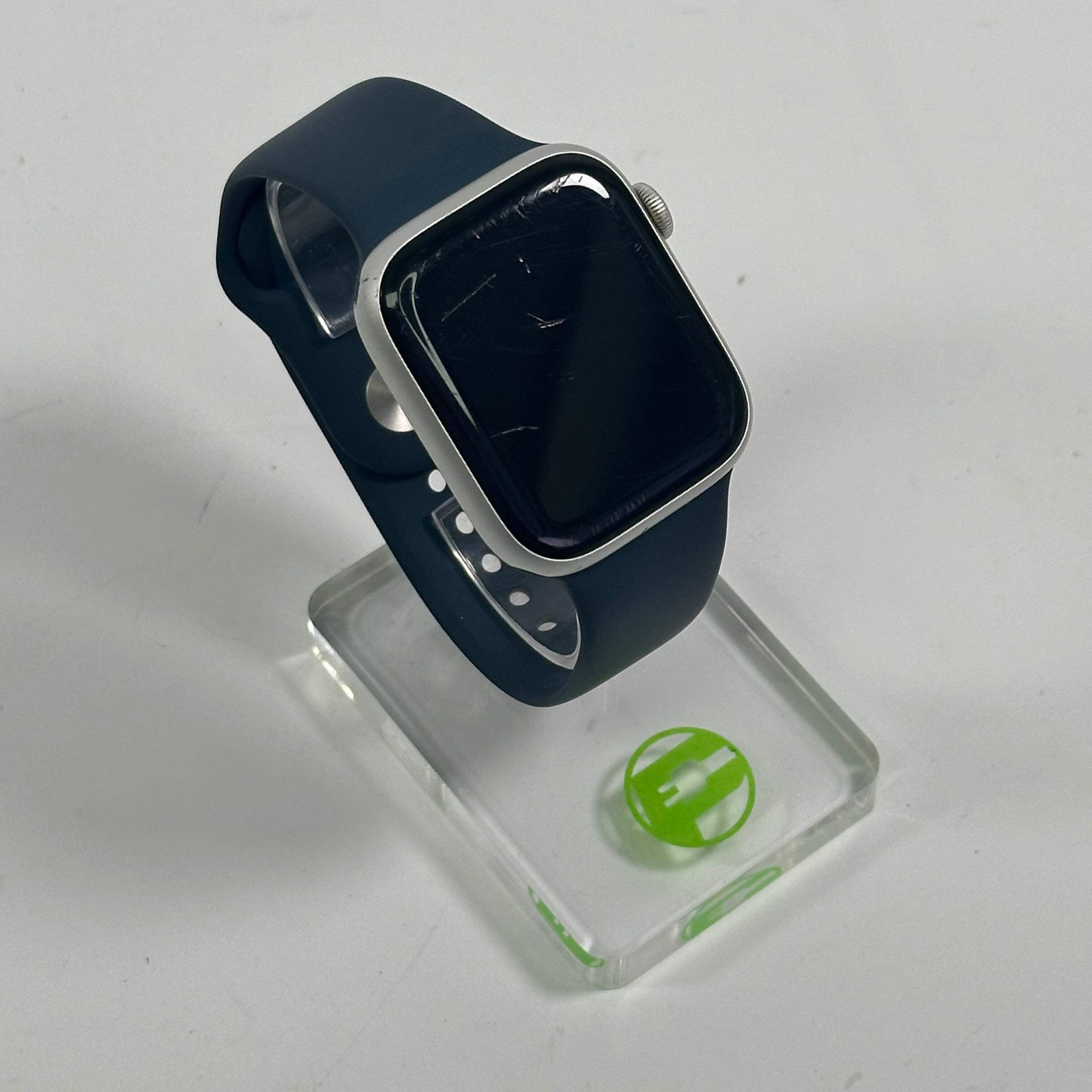 GPS Only Apple Watch Series 9 45MM Silver Aluminum Midnight Sport Band MR9E3LW/A
