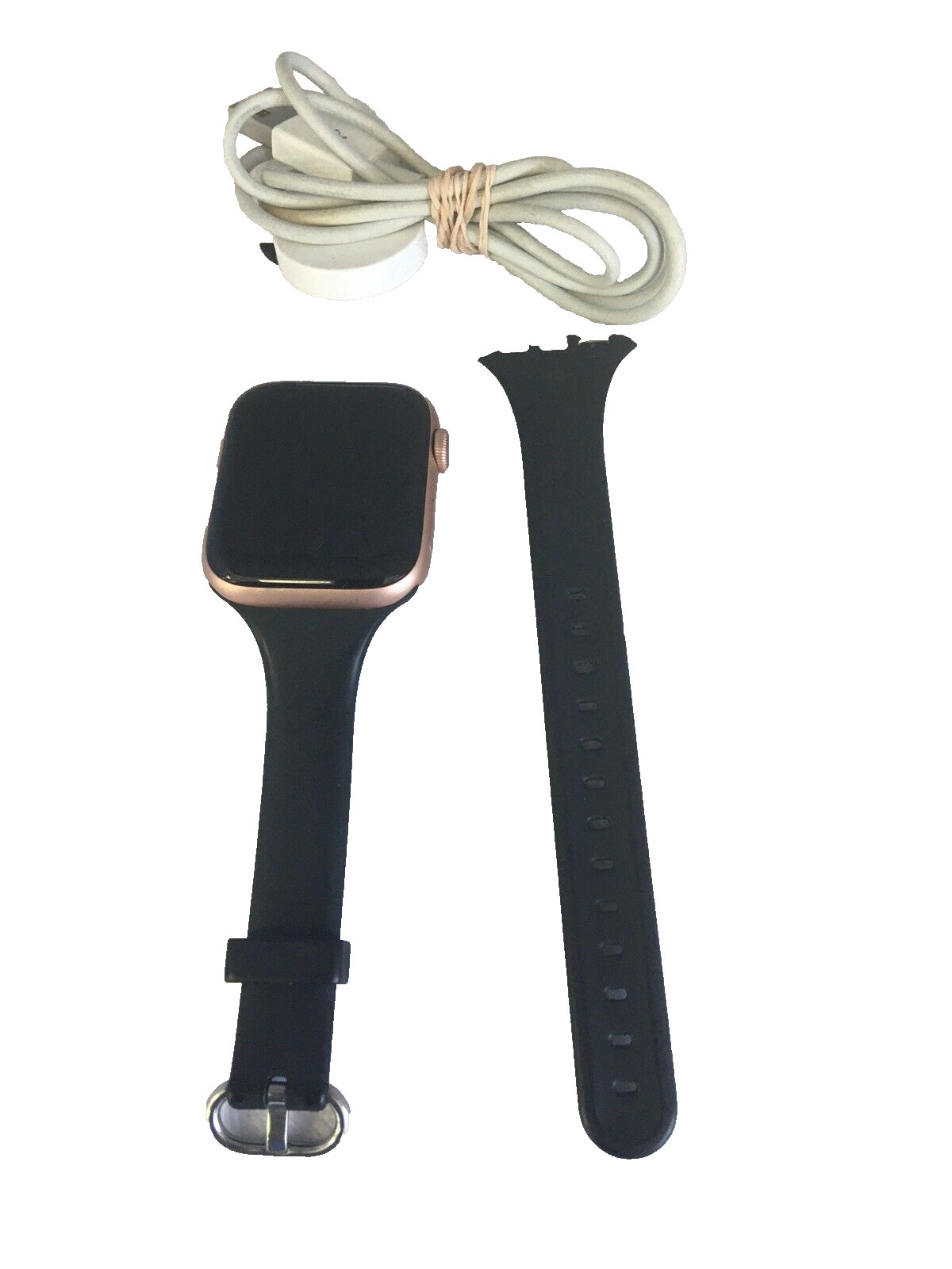 AS IS Apple Watch Series 5 40mm Pink W/ Black Band – MWV72LL/A LOCKED