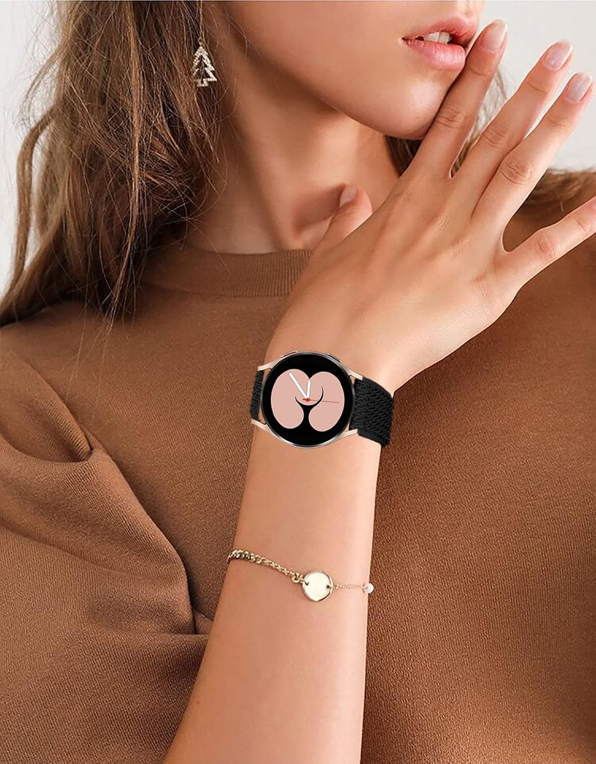 Elastic Strap Compatible with Galaxy Watch 6 44mm 40mm Stretch Nylon