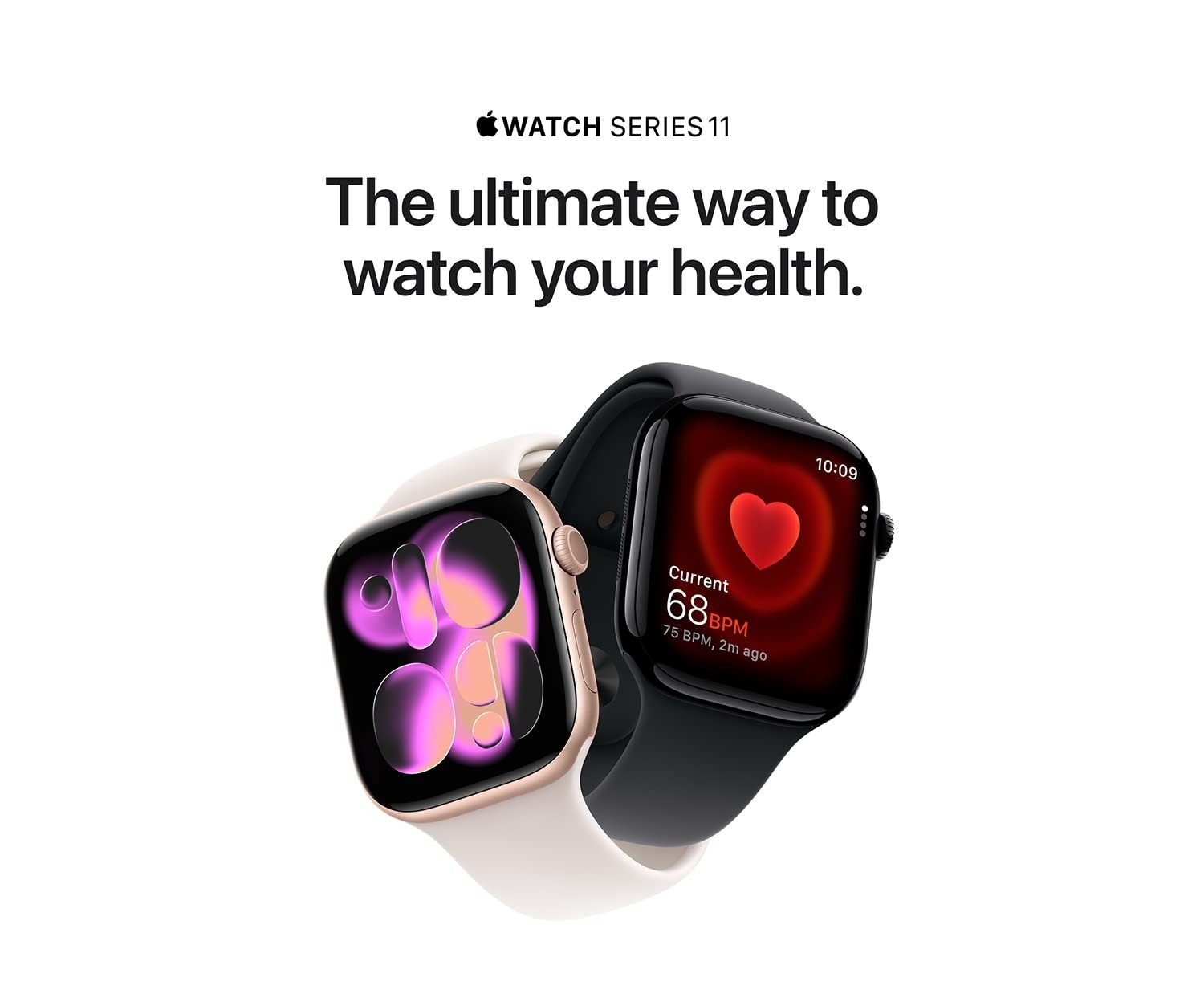 Apple Watch Series 11 [GPS 42mm] Smartwatch with Rose Gold Aluminum Case S/M