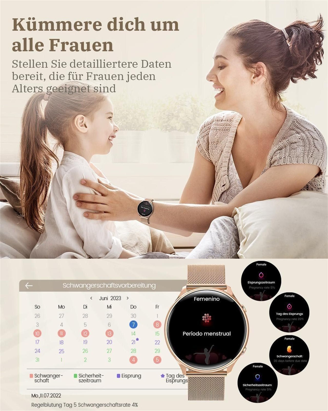 2024 Smart Watch For Women, Waterproof Smartwatch Bluetooth For iPhone Samsung✅