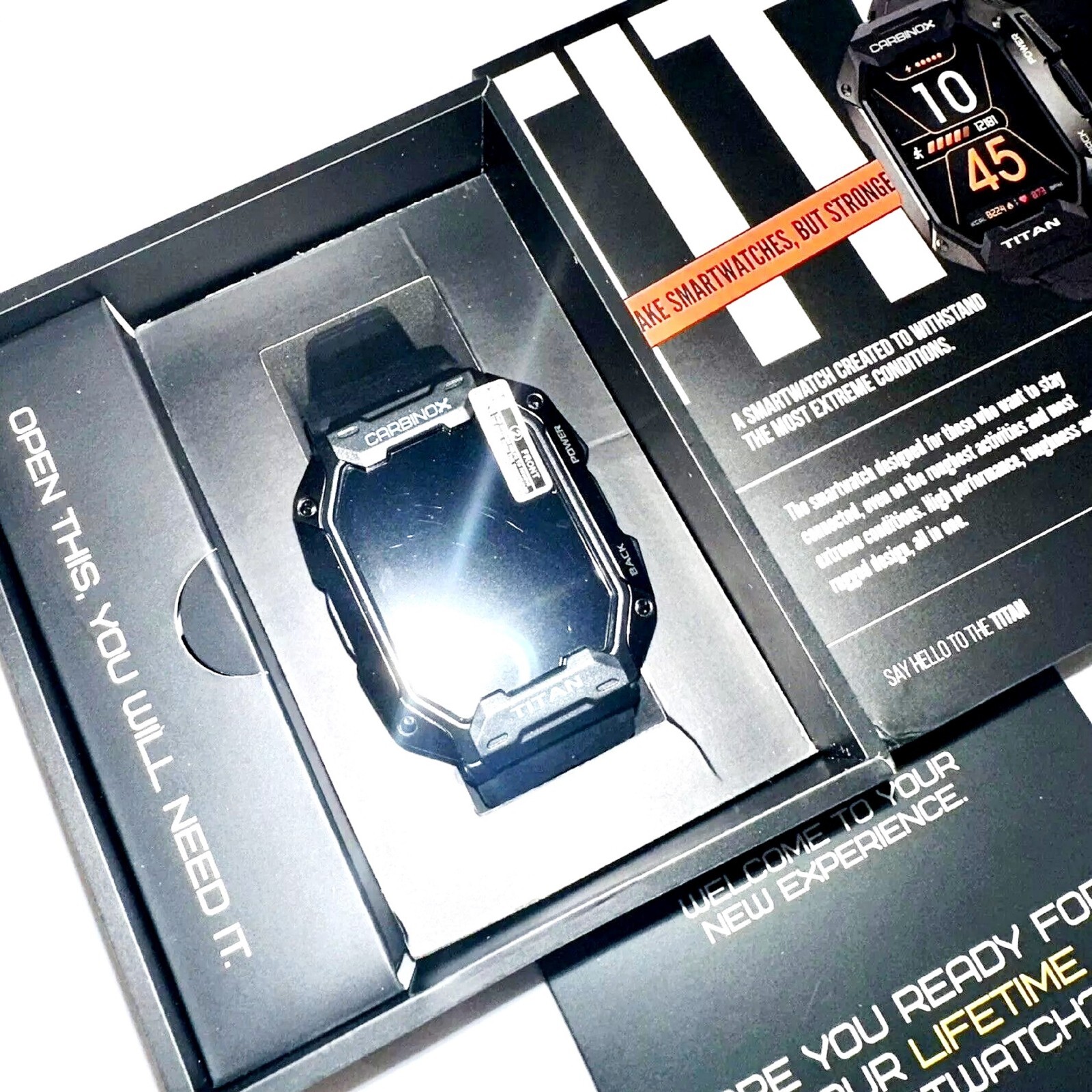 CARBINOX Titan Smartwatch IP69K Waterproof Rugged Smart Watch NEW SEALED BOX