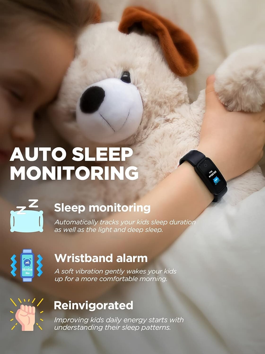 Durable Fitness Tracker – Pedometer – Heart Rate Sleep Monitor – 0.96″ Screen