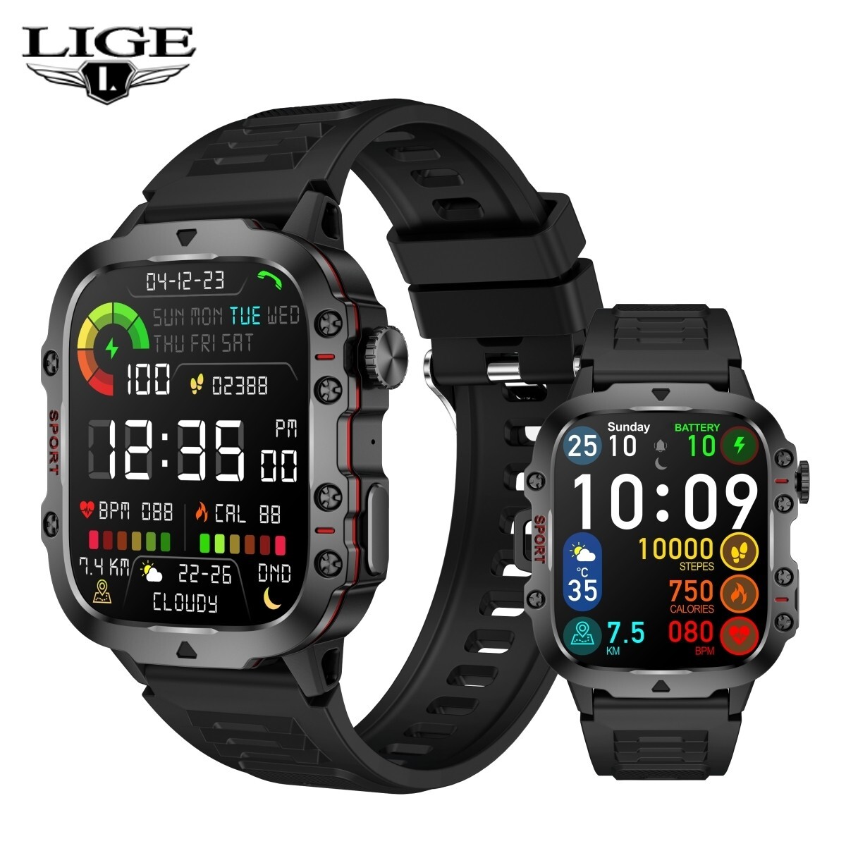 Smart Watch Men Blood Oxygen Fitness Tracker Answer/Make Call for iPhone Samsung