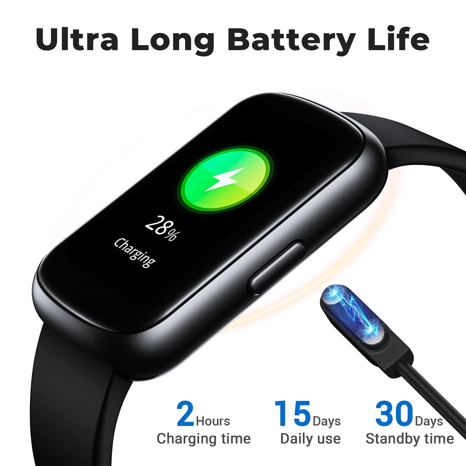 Fitness Tracker , 1.47″ Full Touch Tracker with 24/7 Heart Rate & Monitor, Sl…