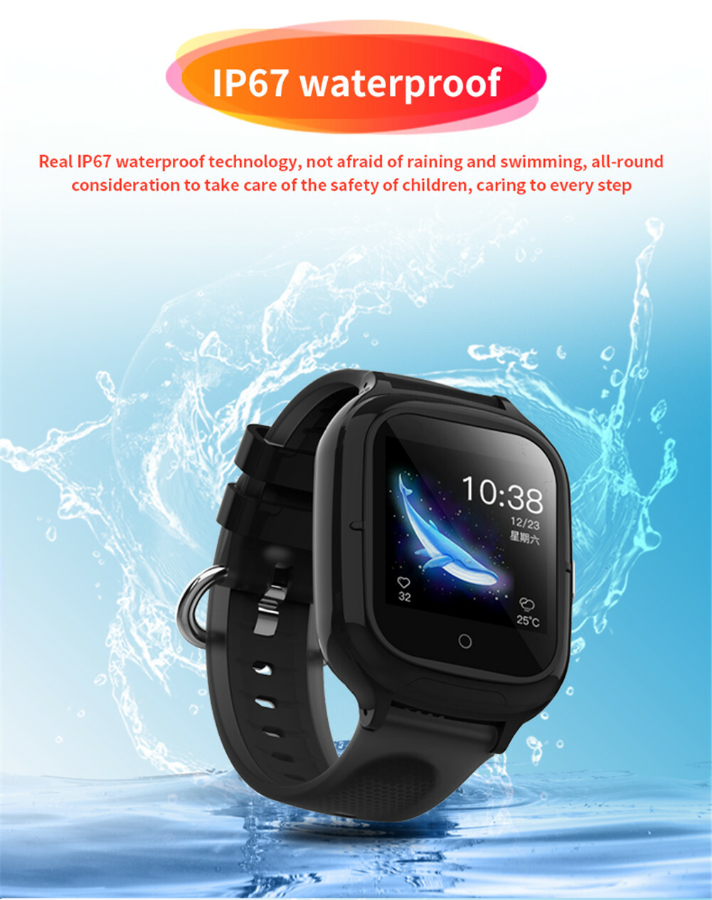 Anti-Lost Kids Smart Watch Camera 4G Phone Watch SOS Call Boys Girls Wristwatch