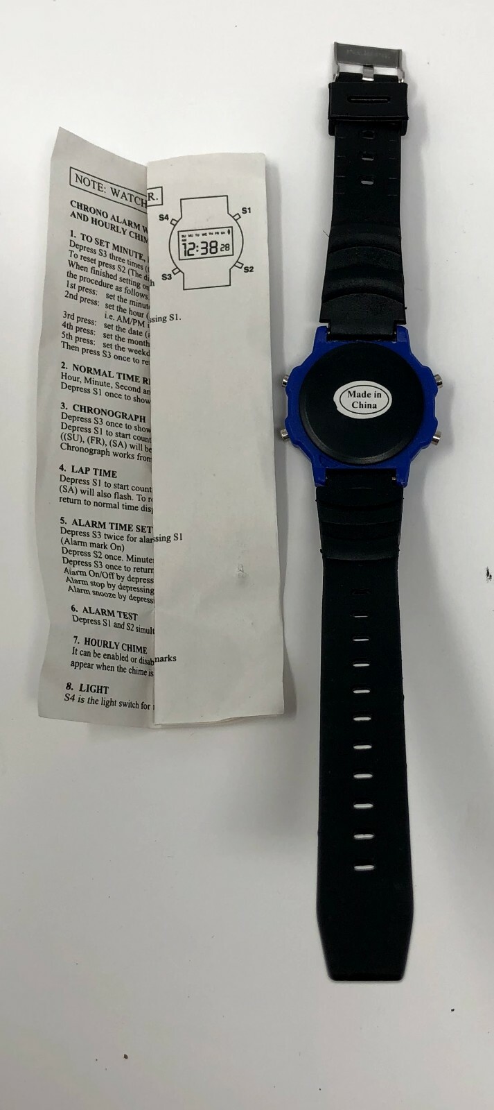 U.S. News, Multi-Alarm Sports, 1/100 Sec. Chronograph, Used Konik & Co. Watch,