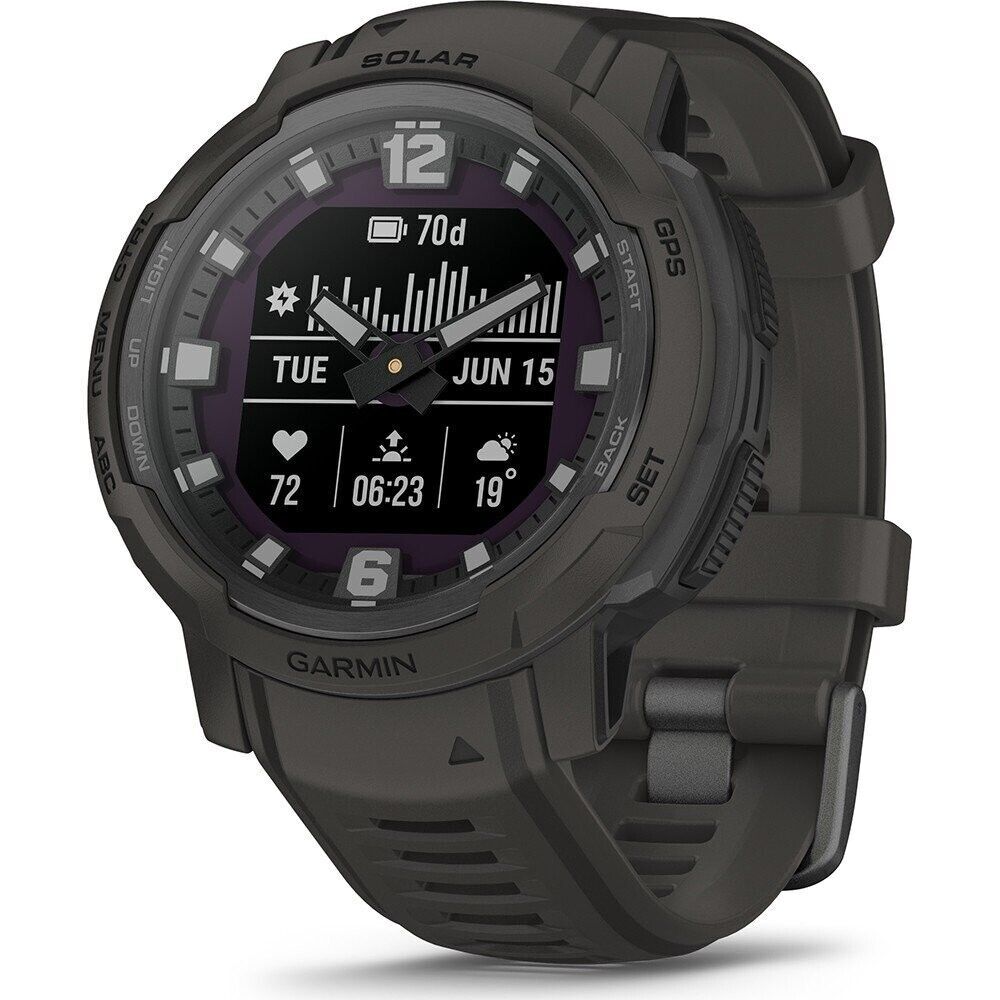 GARMIN INSTINCT CROSSOVER Silicone Hybrid Smartwatch Grey 010-02730-04