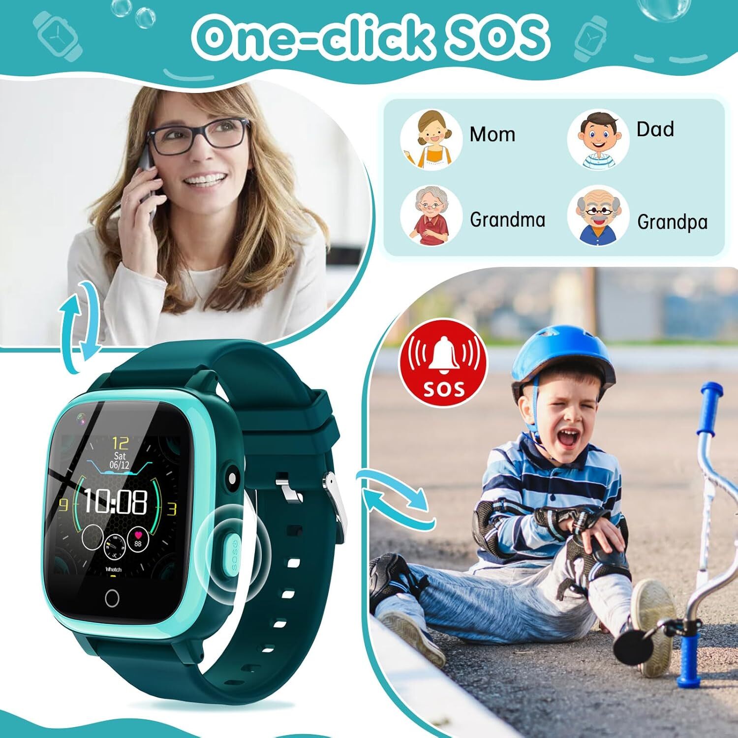 Kids Smart Watch GPS Tracker 4G Video Call Monitor SOS Children Child Gifts US
