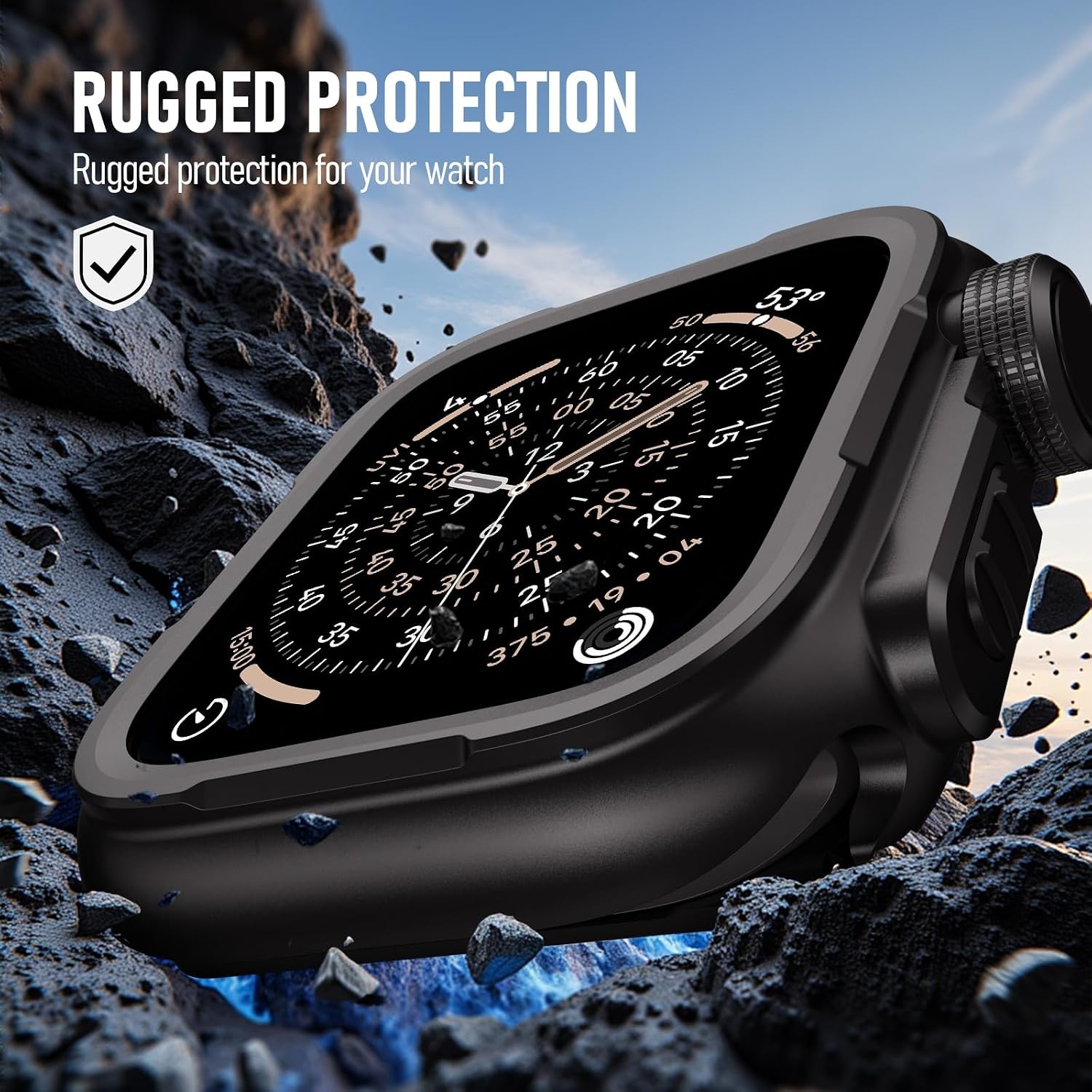 Metal Case for Apple Watch Series 11/10 46mm Rugged Protective Bumper metal
