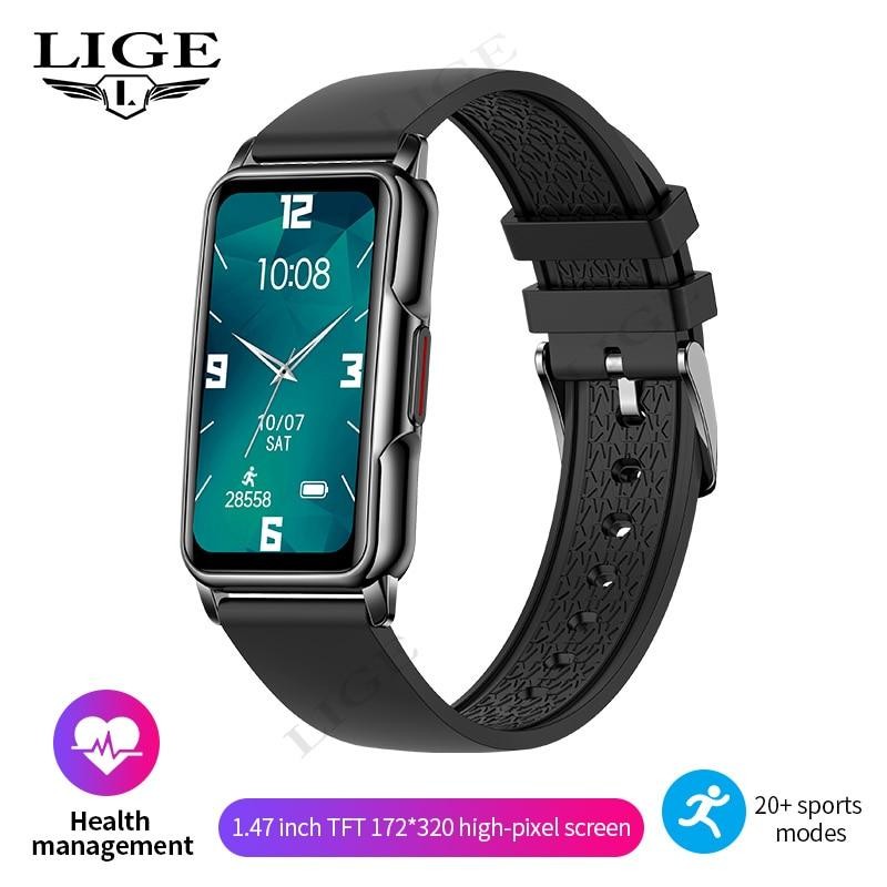 Lige Smart Watch Women Full Touch Screen Bluetooth Call Ip67 Waterproof Sports F