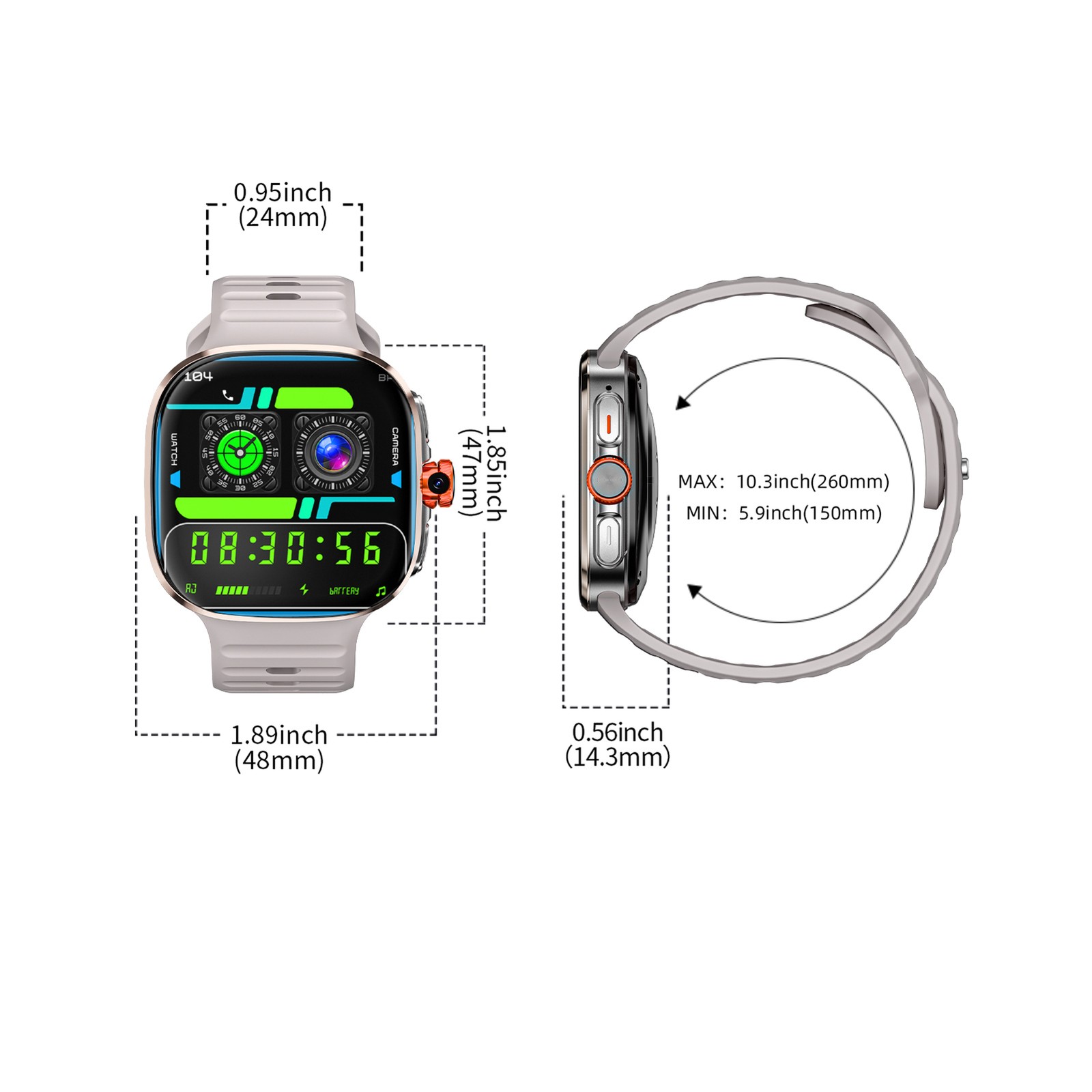 4G Smart Watch With 2.16-inch Touch Screen WiFi GPS BT Smartwatch AI Real CIWL