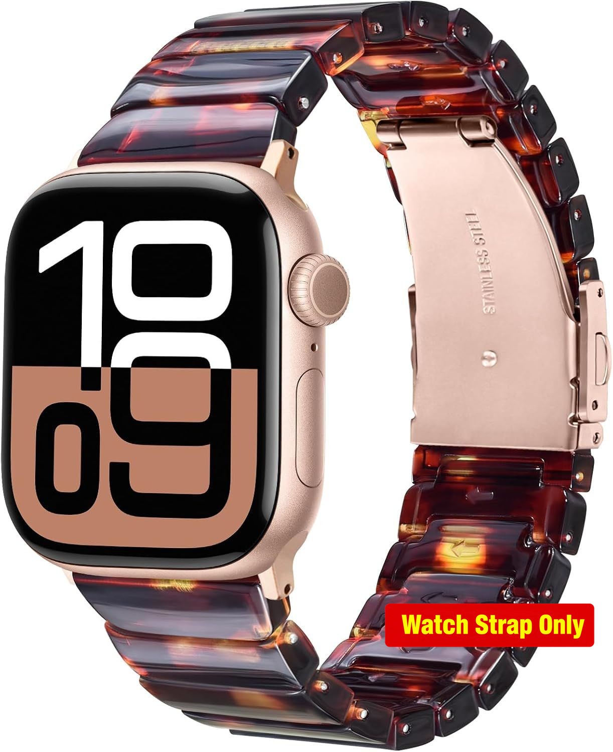Lightweight Resin Strap Compatible with Apple Watch Series 7 46mm 45mm