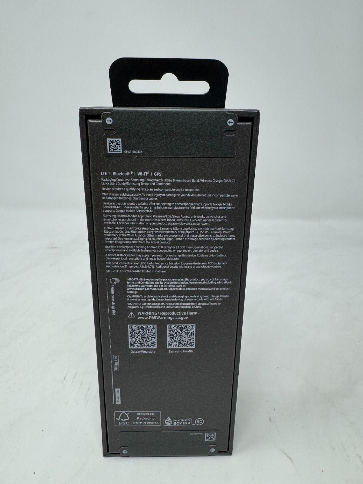 New Sealed Samsung Galaxy Watch Ultra2 47mm BT LTE Smartwatch Titanium Gray 2026