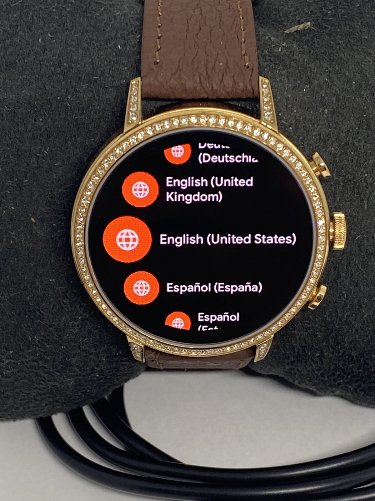 Fossil Gen 4 Authentic Digital Dial Smart Watch Custom Band FTW6015 AB574