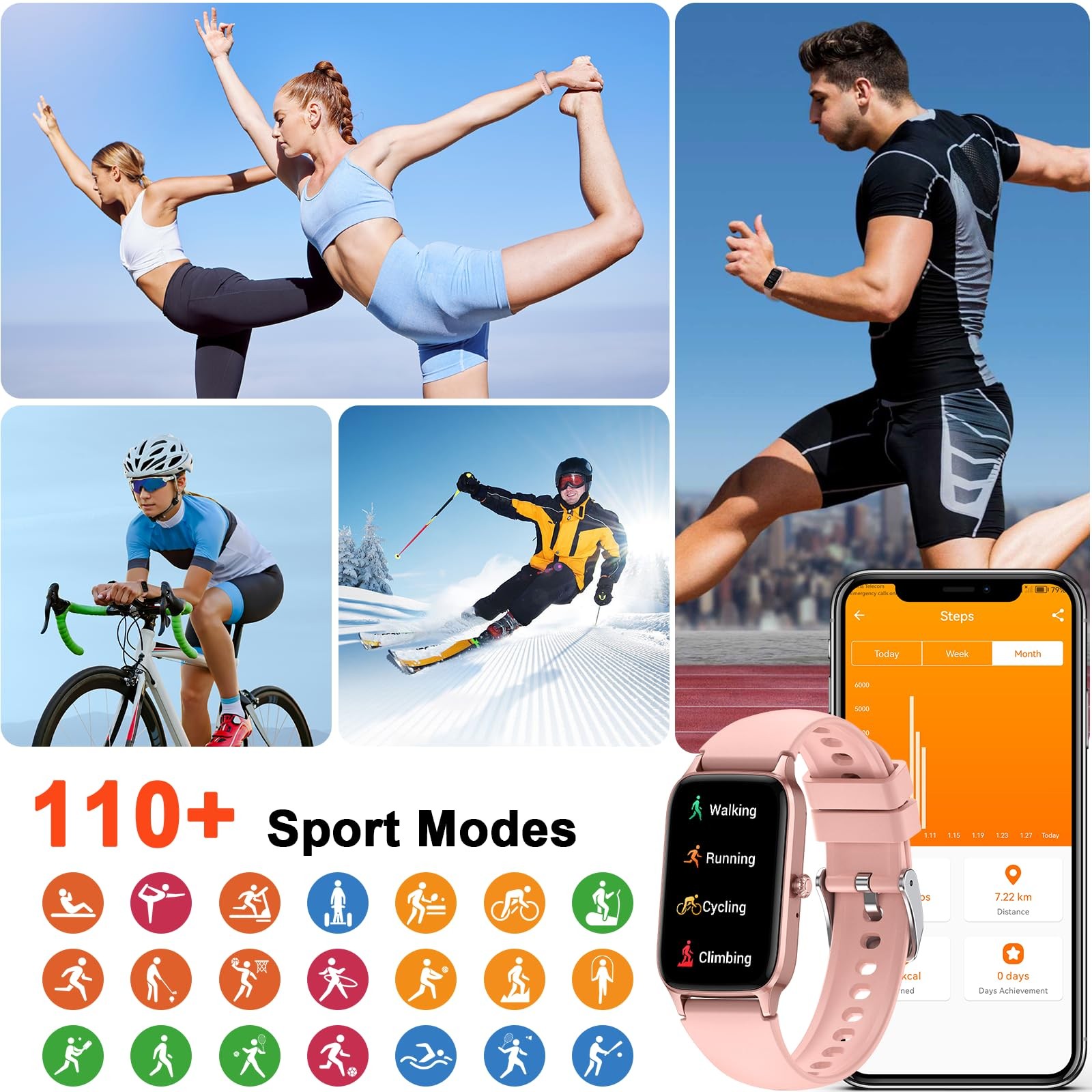 for (Answer/Make ), 2025 HD Fitness Activity Tracker 1.57” with Heart Rate/Sl…