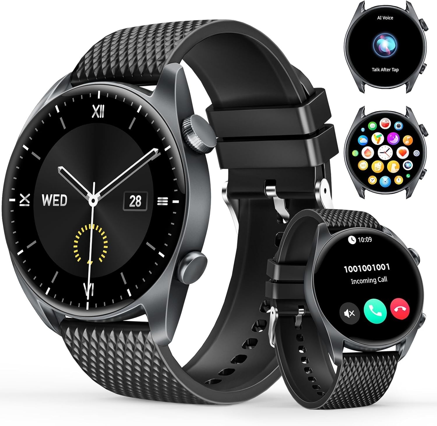 MFVLP Smart Watches for Men Women 44mm 1.43″ AMOLED HD with 100+