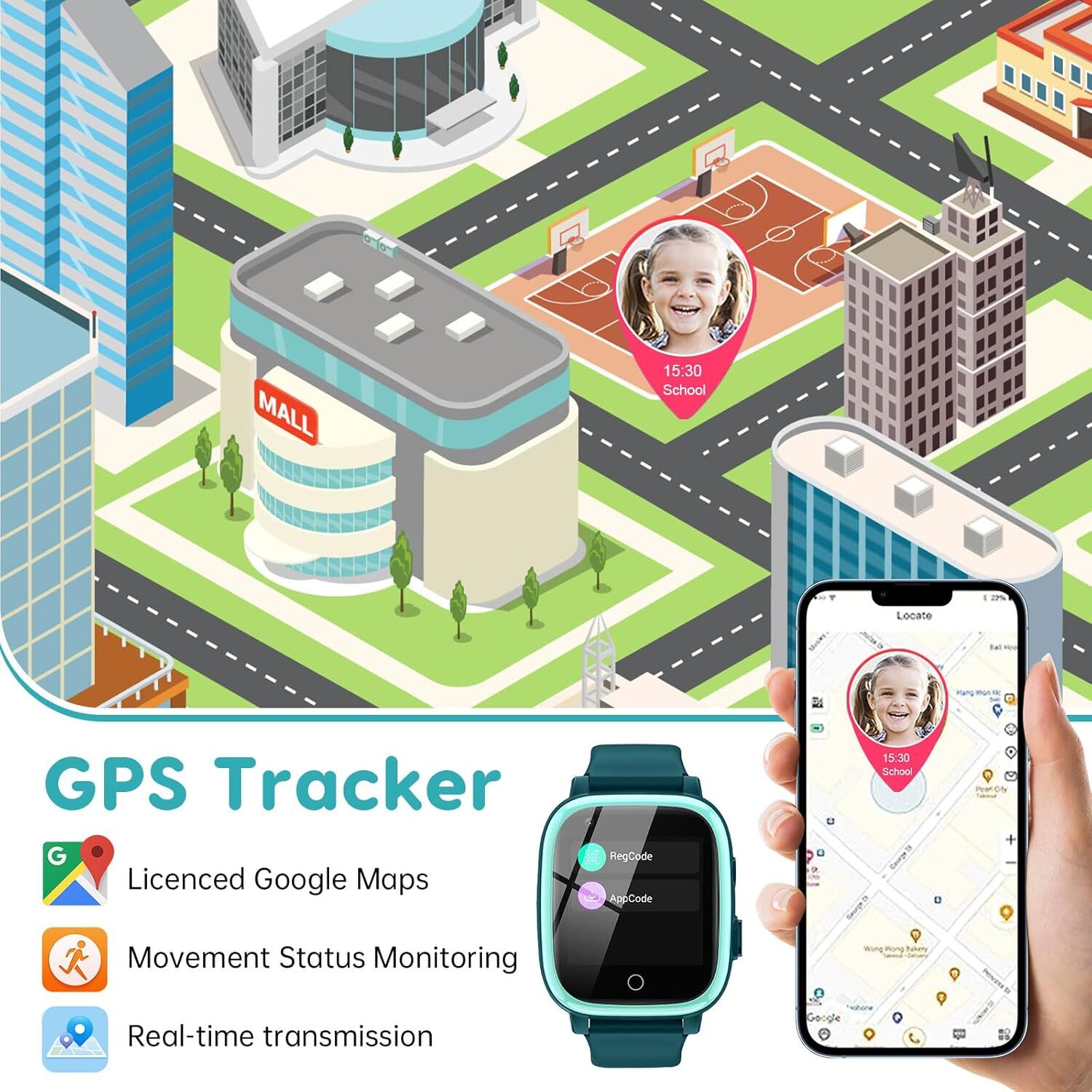 Kids Smart Watch GPS Tracker 4G Video Call Monitor SOS Children Child Gifts US