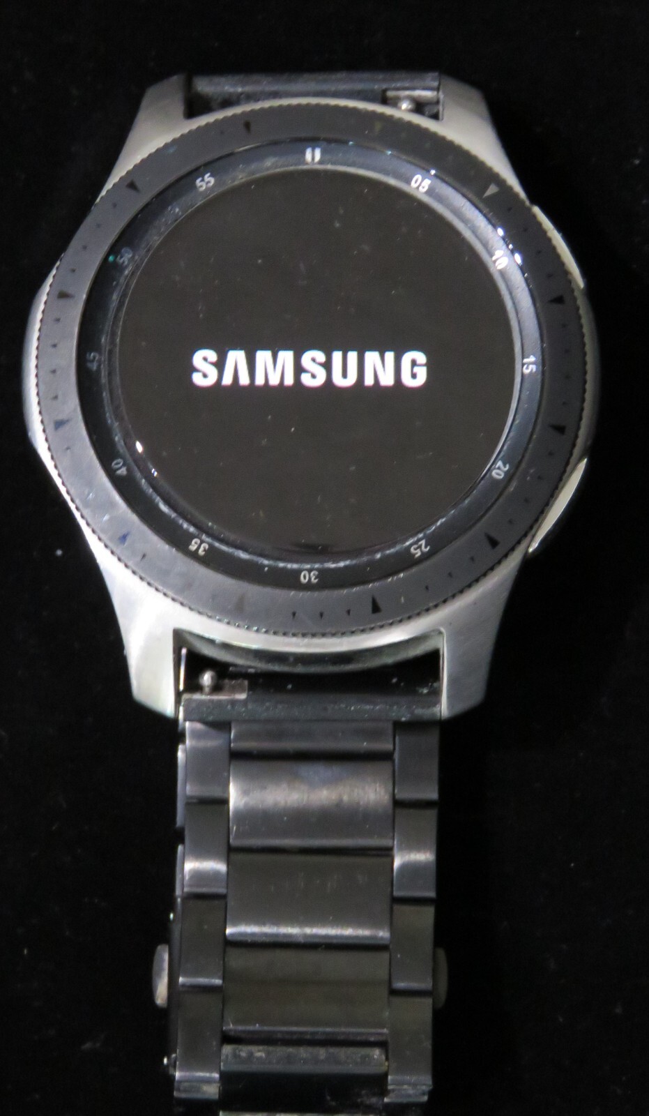 Samsung Galaxy Watch SM R805U 46mm Blk SS WiFi & BT Unlocked Charging Station