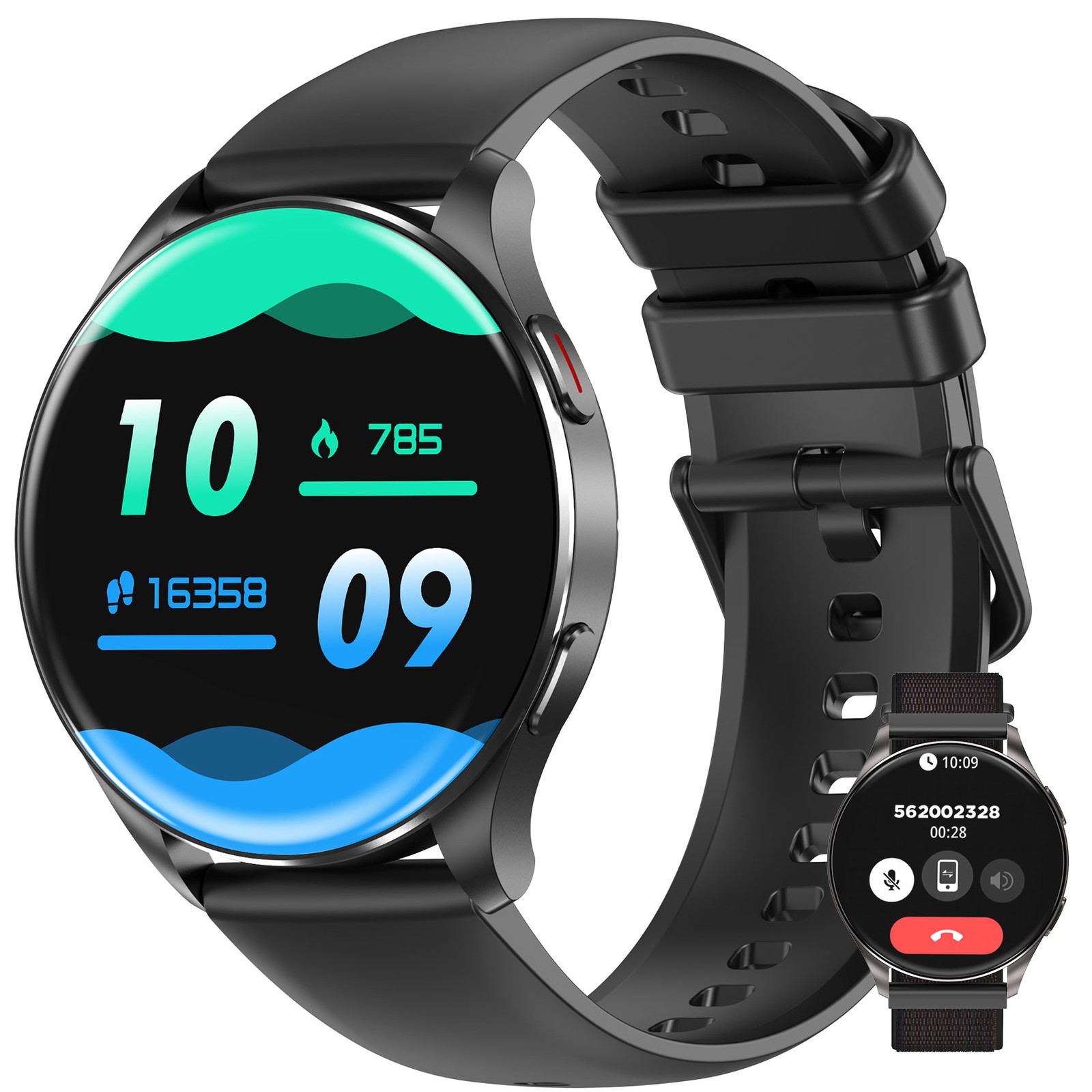 Smart Watch for Men Women,1.43″ AMOLED Touchscreen Fitness Tracker, Make/Answer