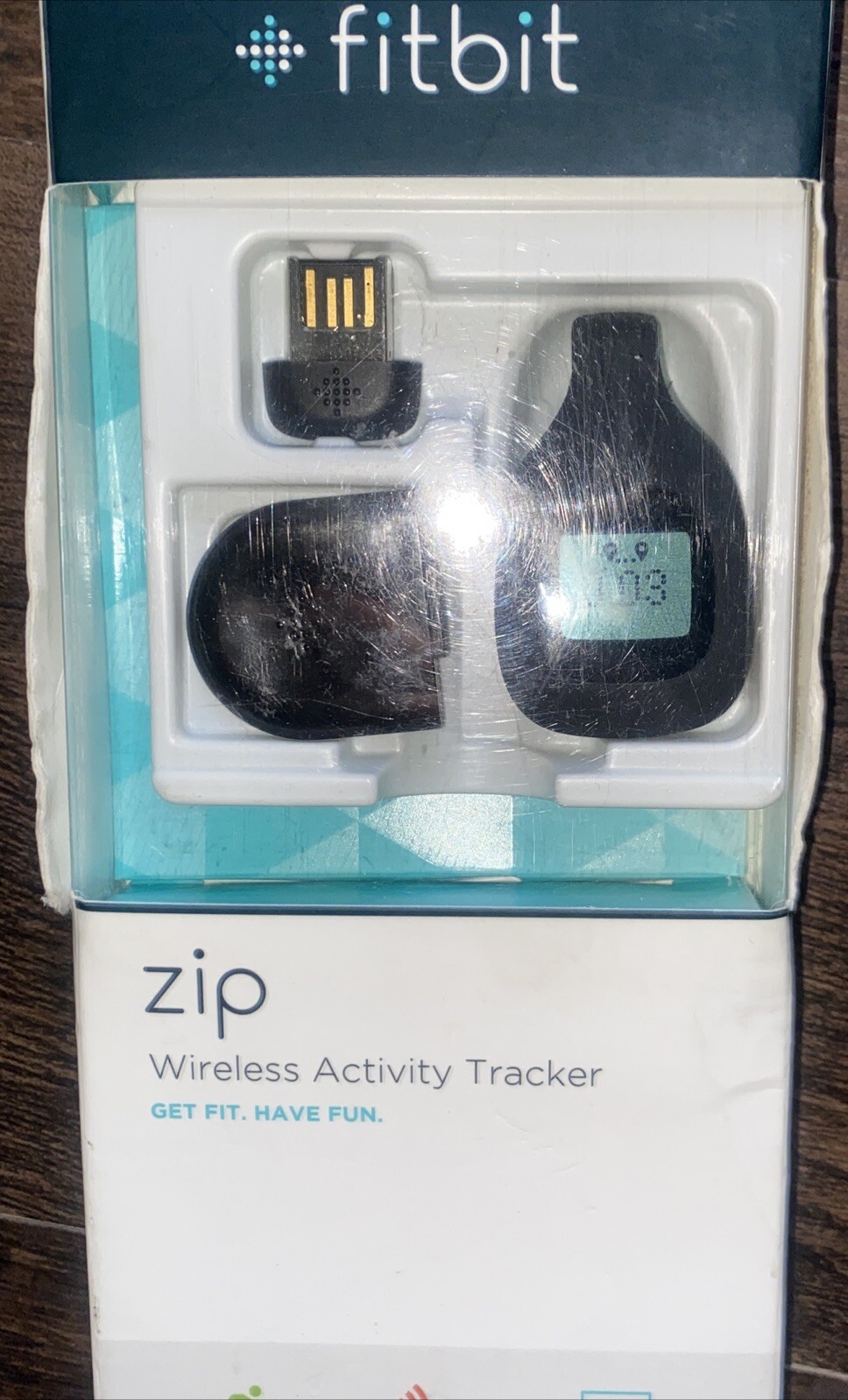 Fitbit Zip Activity Tracker Pedometer NEW In Box (open) Black +battery