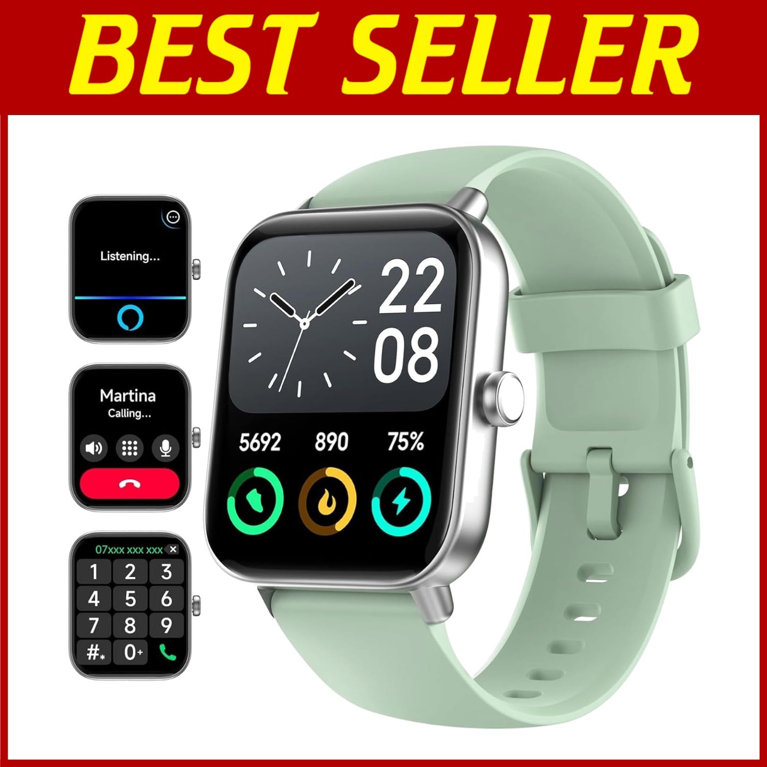 Smartwatch with Waterproof & Heart Rate Monitor//