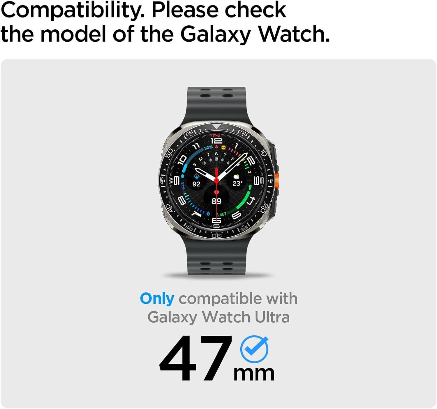 Rugged Armor Case for Samsung Galaxy Watch Ultra 47mm Durable TPU Cover