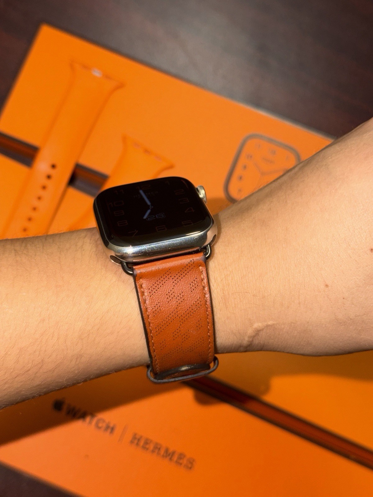 Apple Watch Hermes Series 8 GPS + Cellular, 45mm Silver Stainless Steel Case
