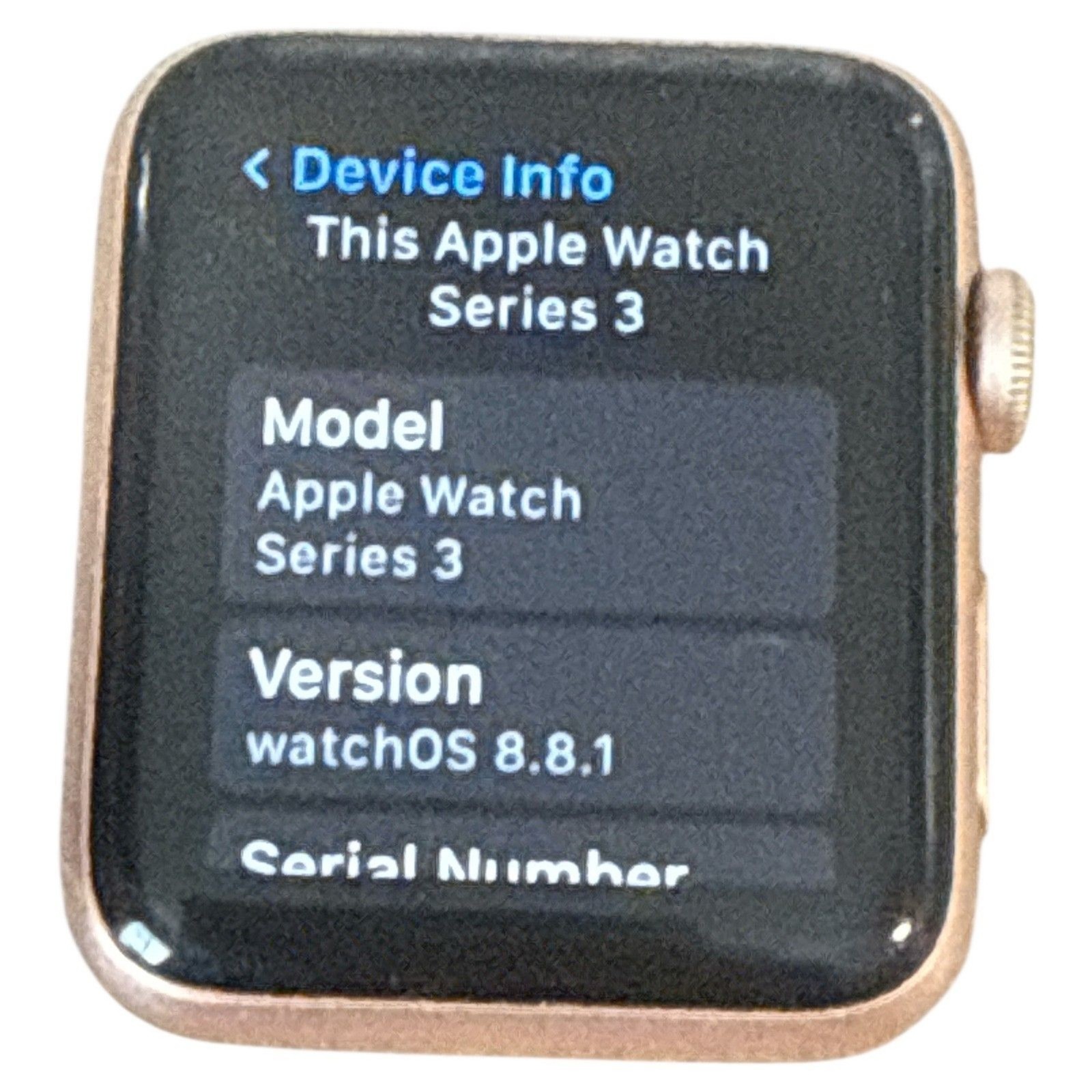Apple Watch Series 3 42mm GPS A1859 Rose Gold w/ & Band Reset Ready