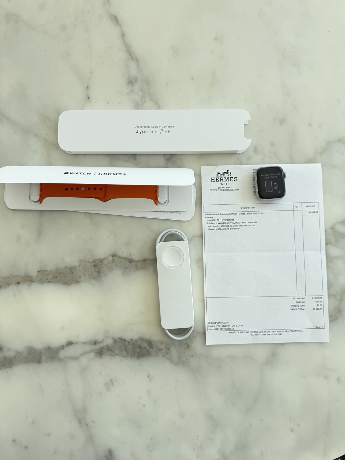 Hermes Apple Watch Series 6 Watch Women’s 40mm with new Orange HERMES Band