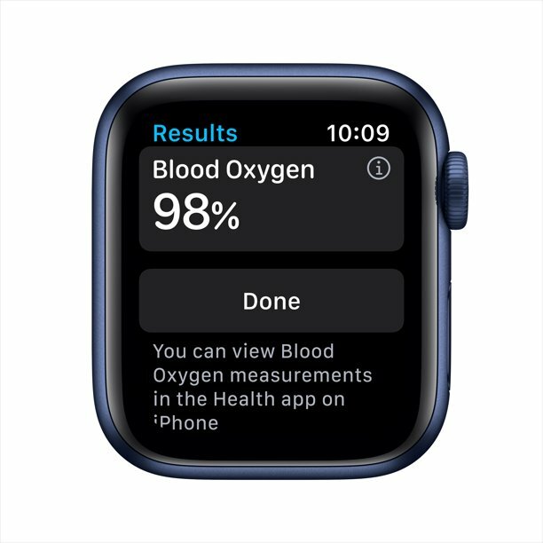 Apple Watch Series 6 GPS, 40mm Blue Aluminum Case with Deep Navy Sport Band – Re