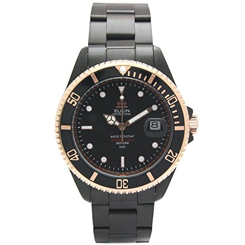 Elgin FK1405B-B Men’s Automatic Diver’s Watch Black