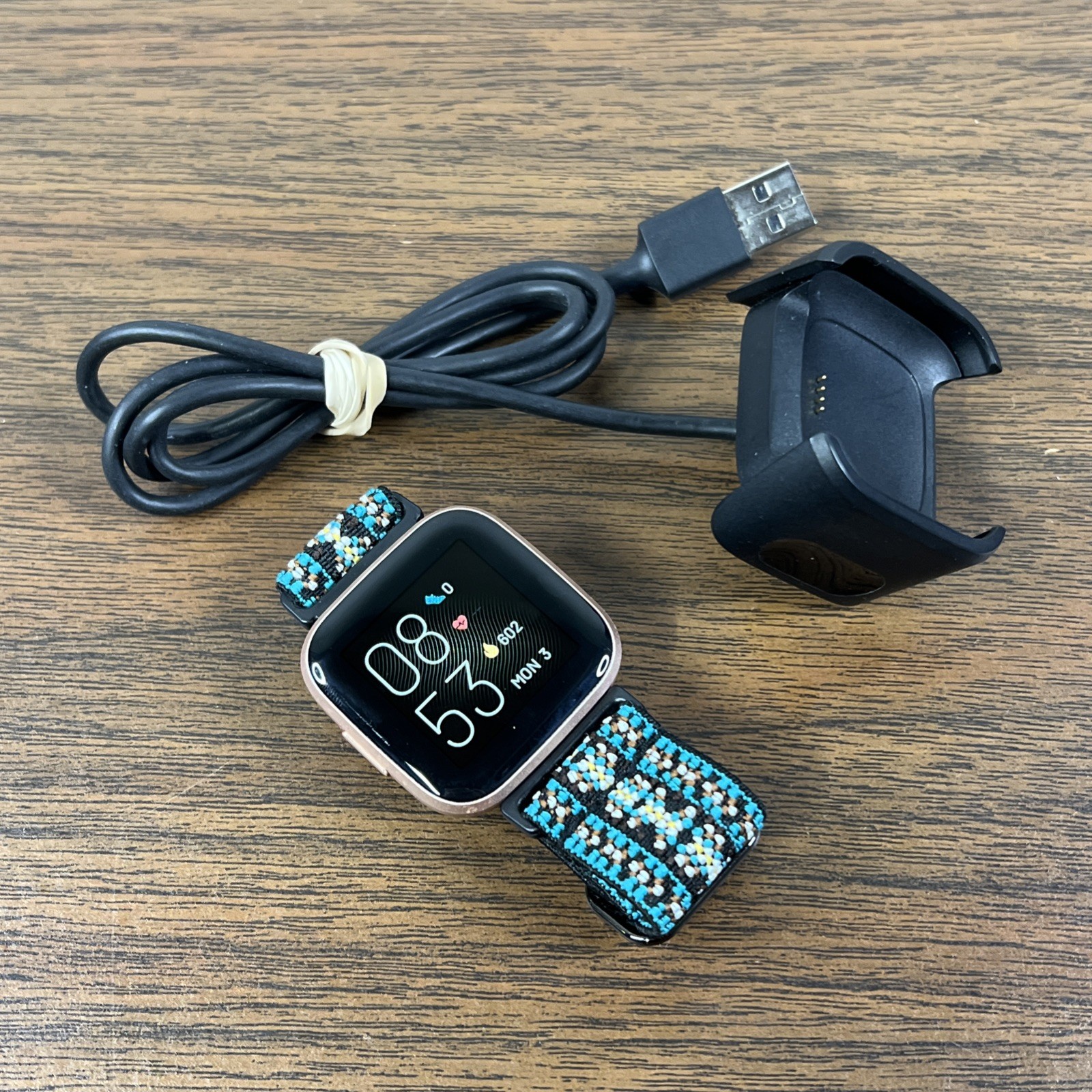 Fitbit Versa 2 – Health & Fitness Smart Watch Copper Rose Pink With Band FB507