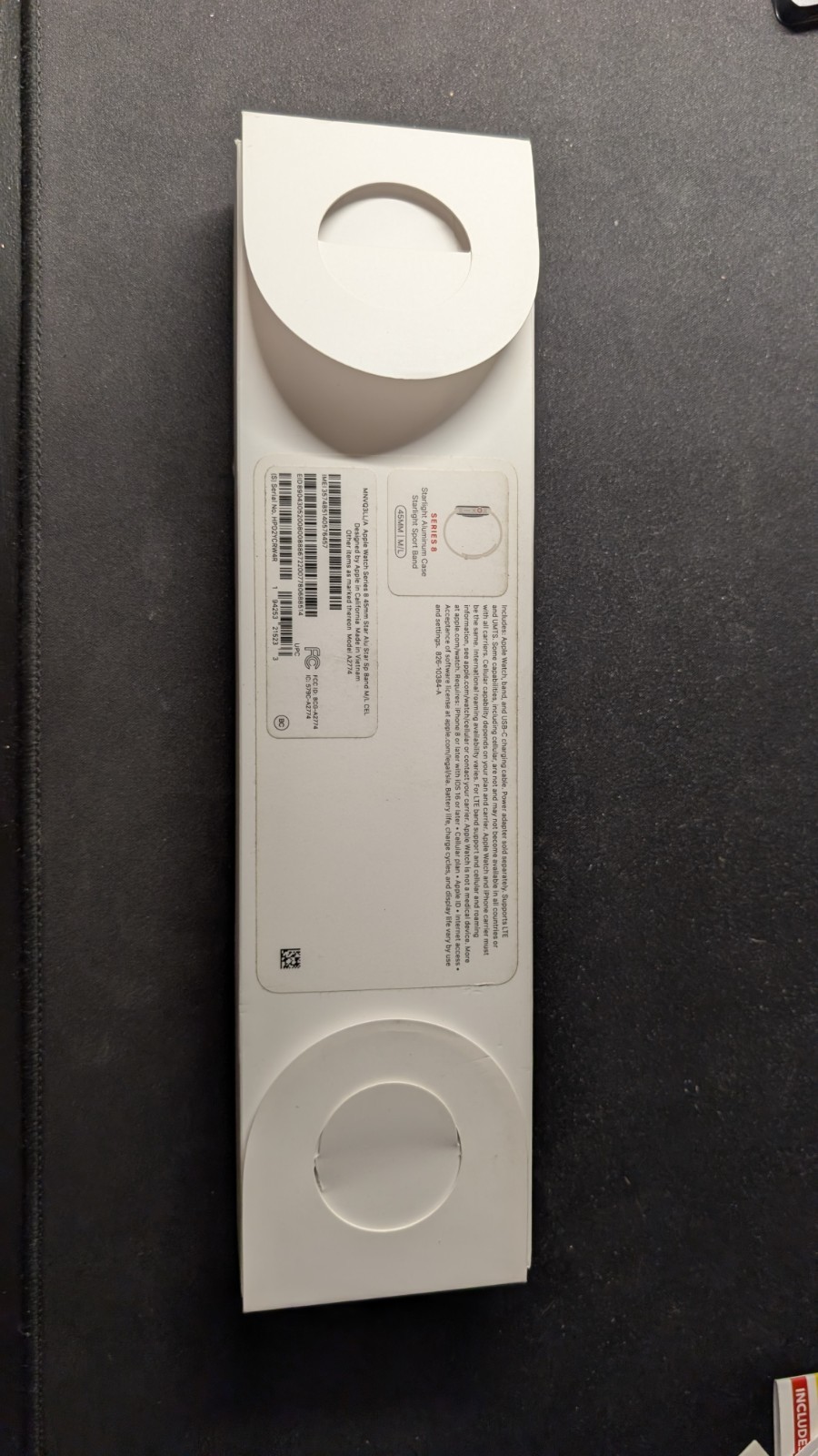 Apple Watch Series 8 GPS+Cellular 45mm Aluminum Starlight Unlocked A2774