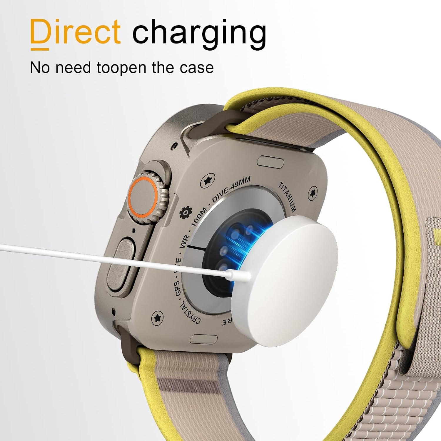 Ultra-Thin Metal Case & Screen Protector for Apple Watch Ultra 2/3, Tempered Gla