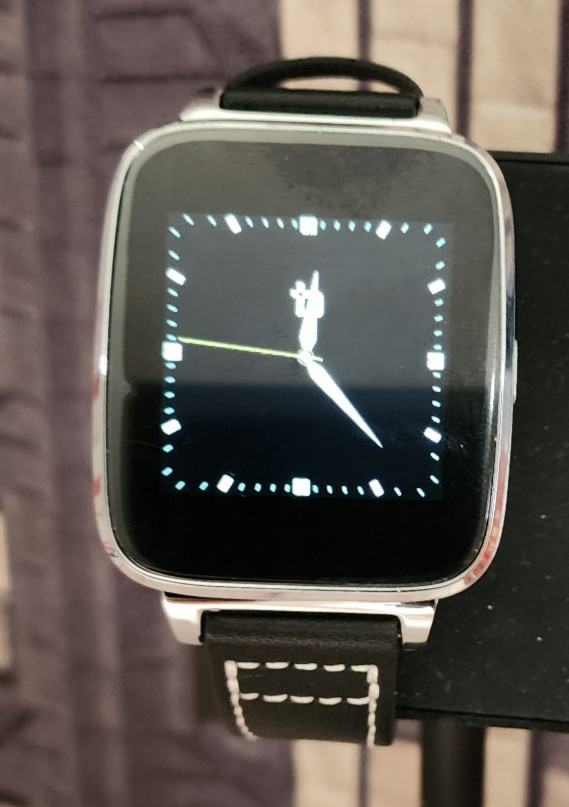 BEANTECH Fit Smart Watch Apple/Android Black Calfskin Leather Strap