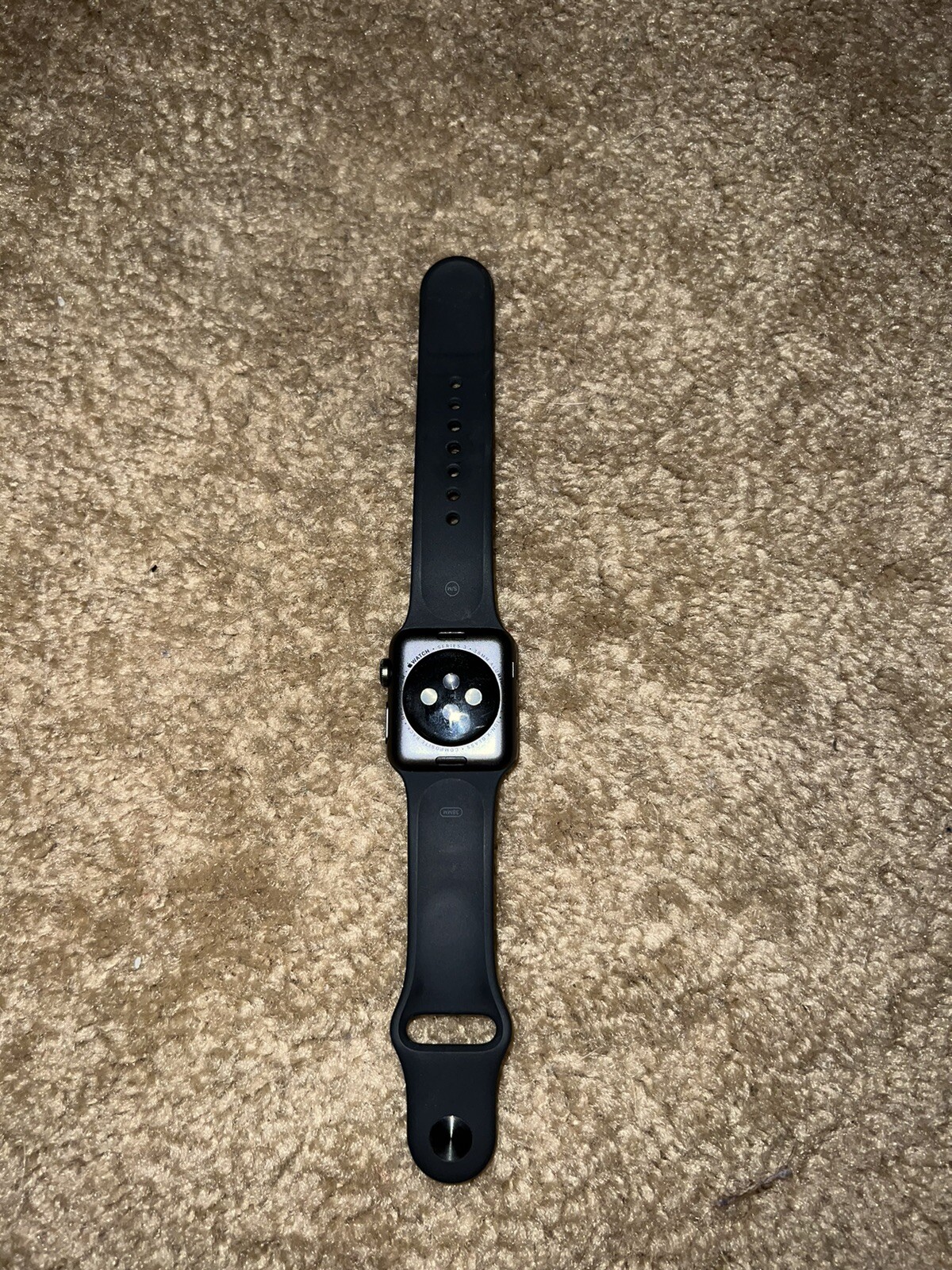 Apple Watch Series 3 38mm Space Gray Aluminum Case with Black Sport Band…