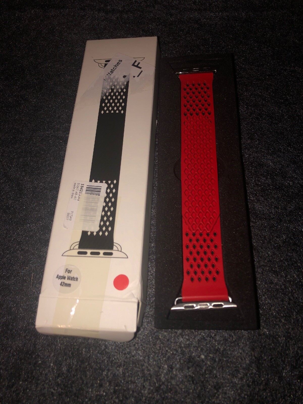 Apple Watch Band 42mm Red Quick Fasten 42 MM Size