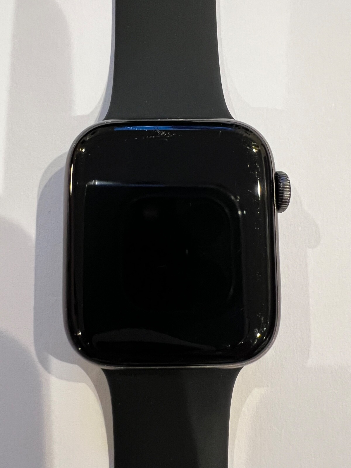 Apple Watch Series 5 44mm Space Gray Aluminum Case with Black Sport Band